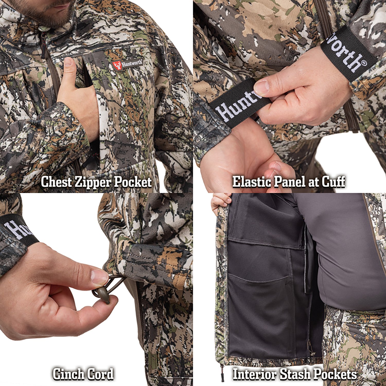 Huntworth Men's Elkins MW Softshell Grid-Fleece Lined Jacket
