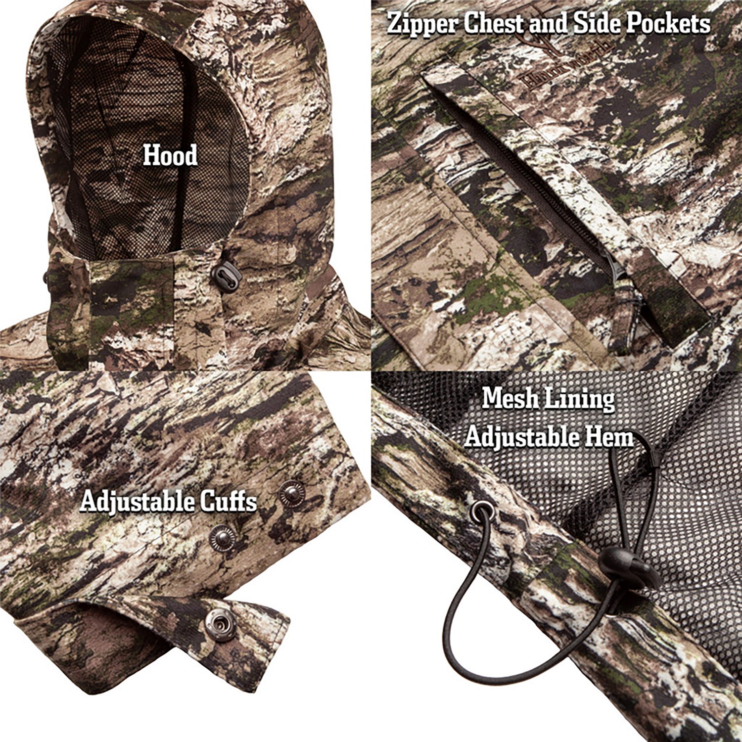 Huntworth Men's Winsted LW WP Tricot Rain Jacket - view number 5