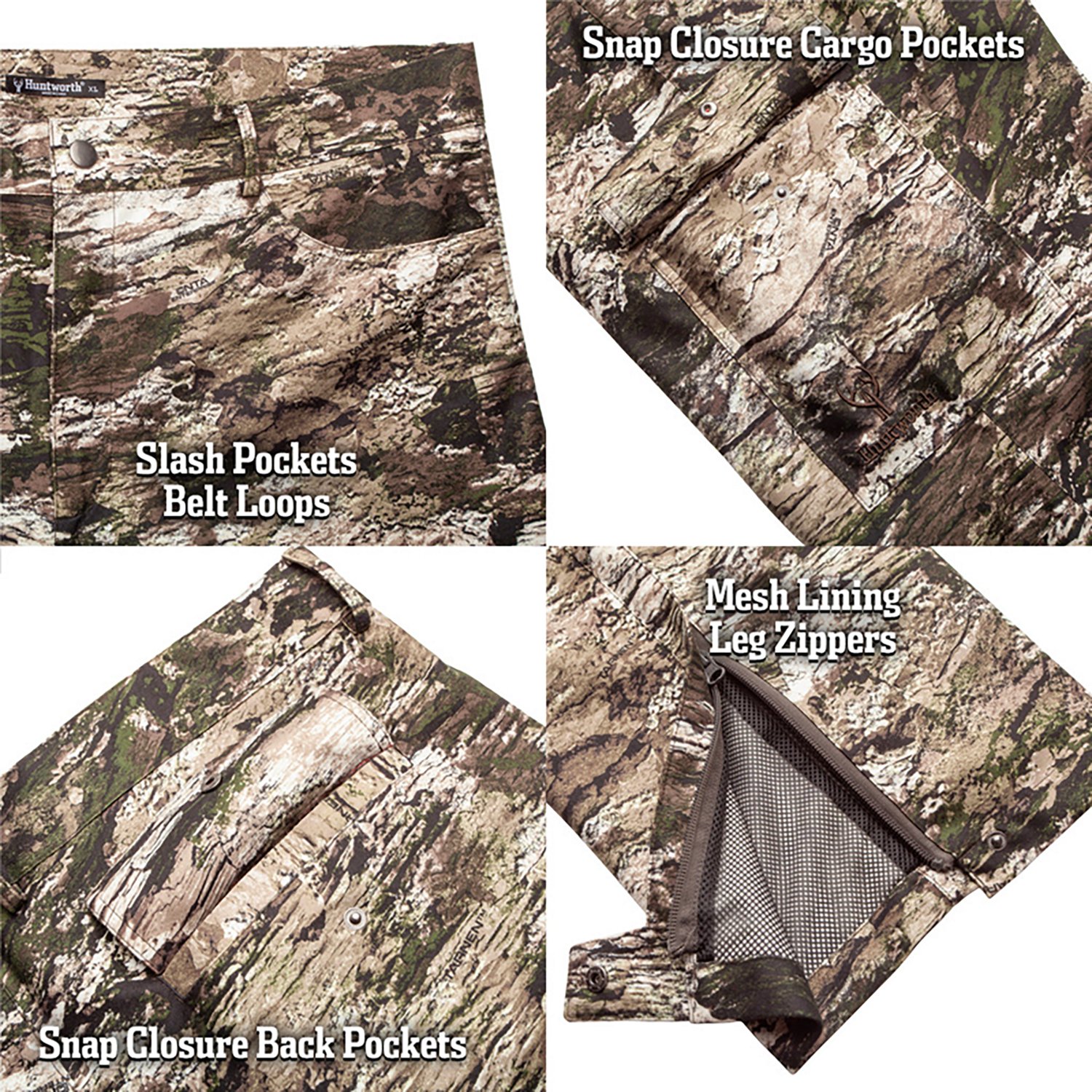 Huntworth Men's Winsted LW WP Tricot Rain Pants - view number 5