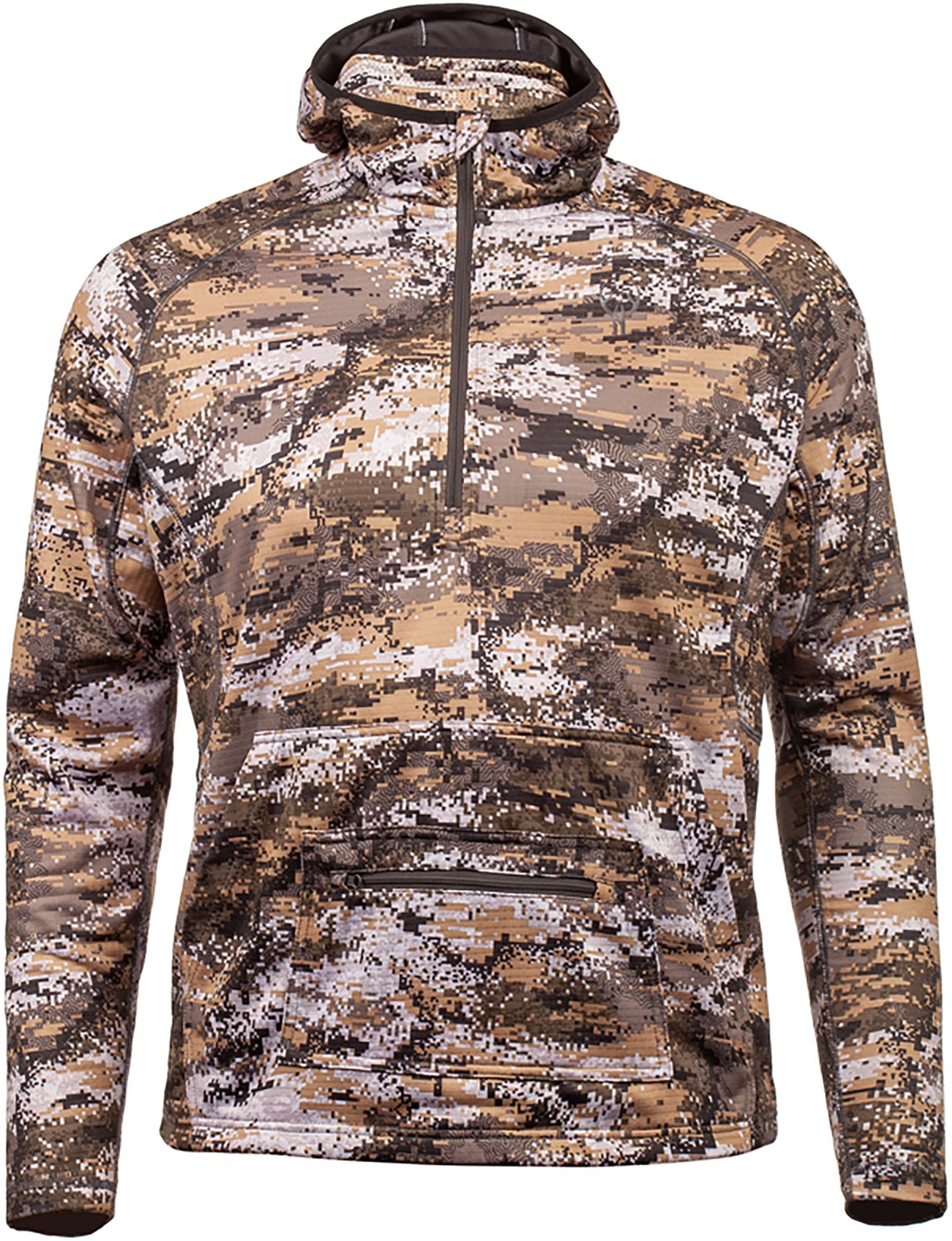 Huntworth Men's Shelton Facemask MW Grid Fleece Half Zip Hoodie - view number 2