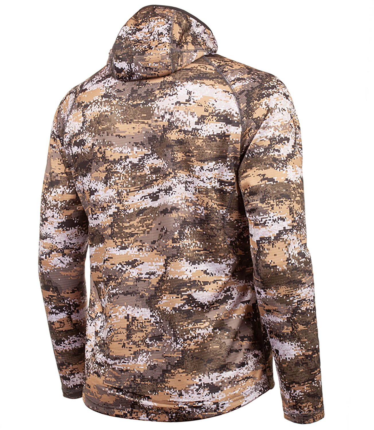 Huntworth Men's Shelton Facemask MW Grid Fleece Half Zip Hoodie - view number 3