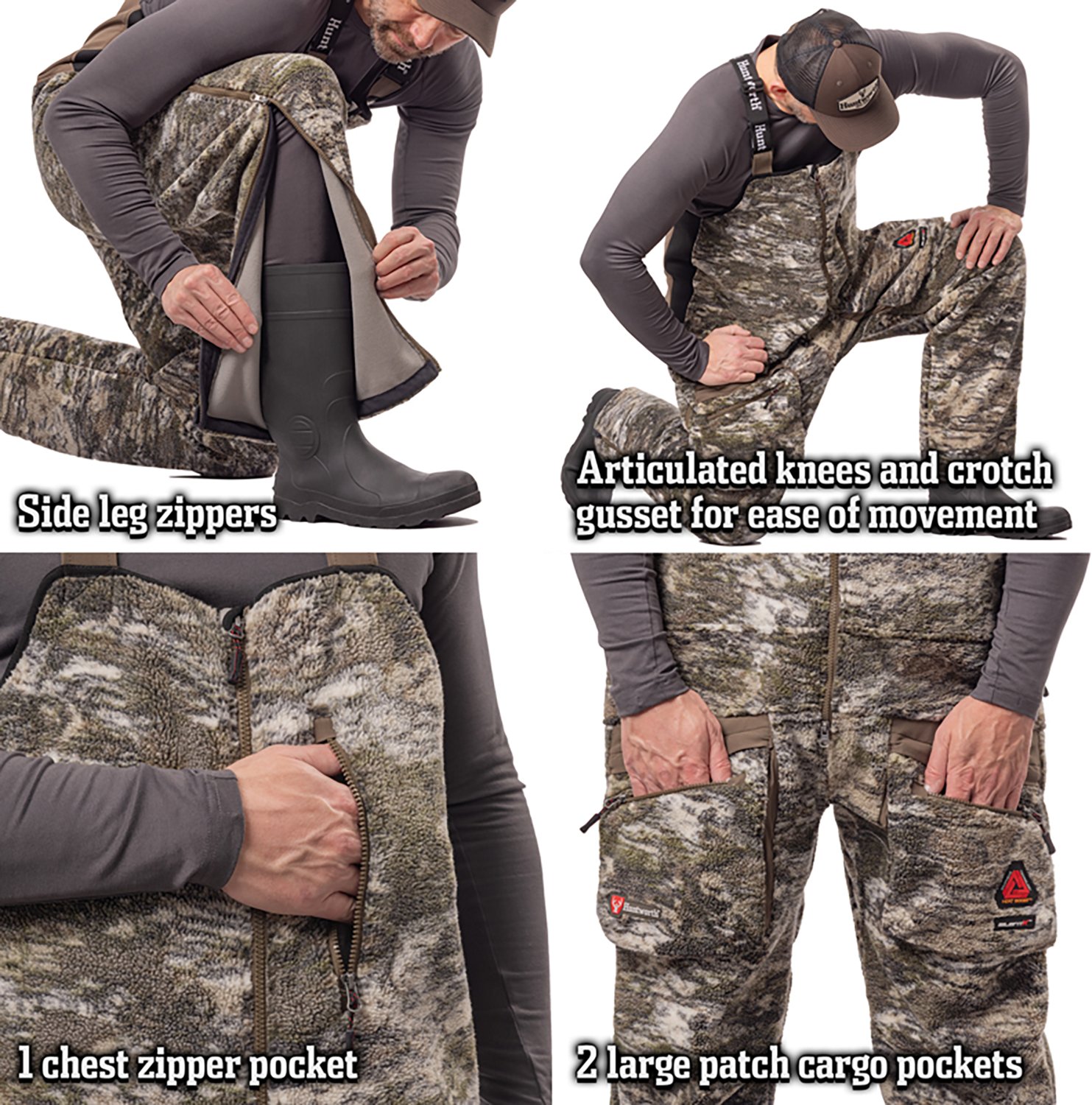 Huntworth Men's Saginaw Heat Boost Hunting Bib - view number 5