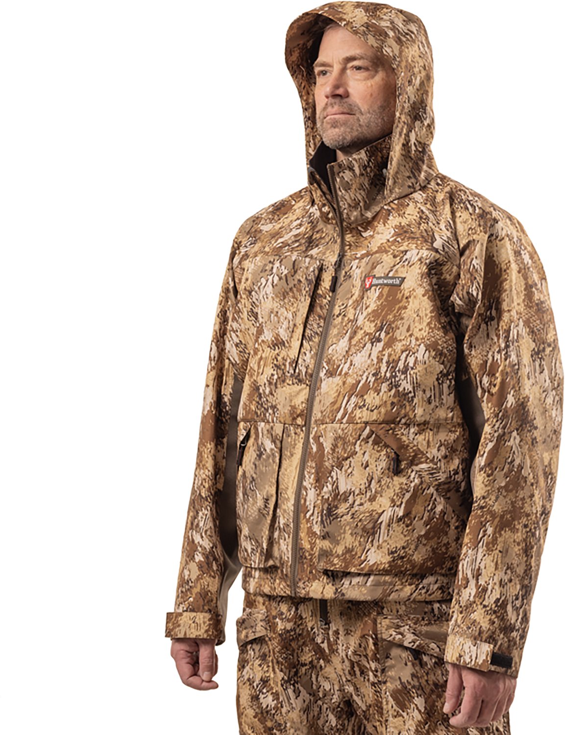 Huntworth Men's Goshen Lightweight Waterproof Waterfowl Rain Jacket - view number 7