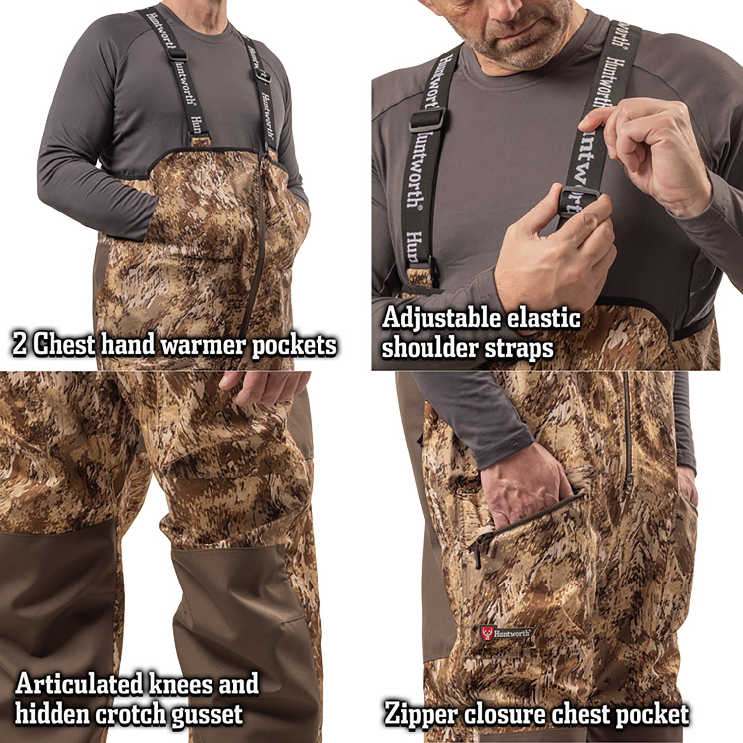 Huntworth Men's Goshen Lightweight Waterproof Waterfowl Rain Bib - view number 4