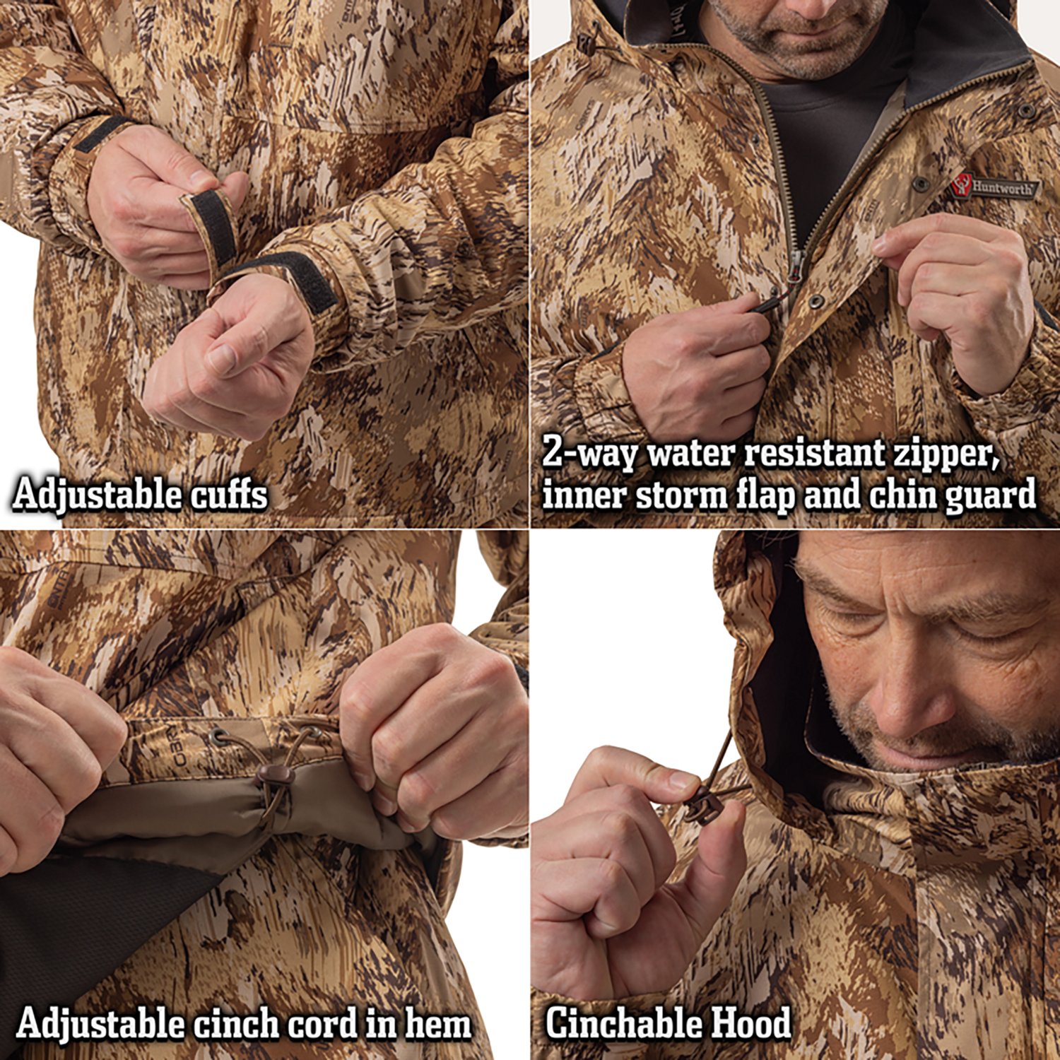 Huntworth Men's Moreau Midweight Waterproof Hunting Jacket - view number 6