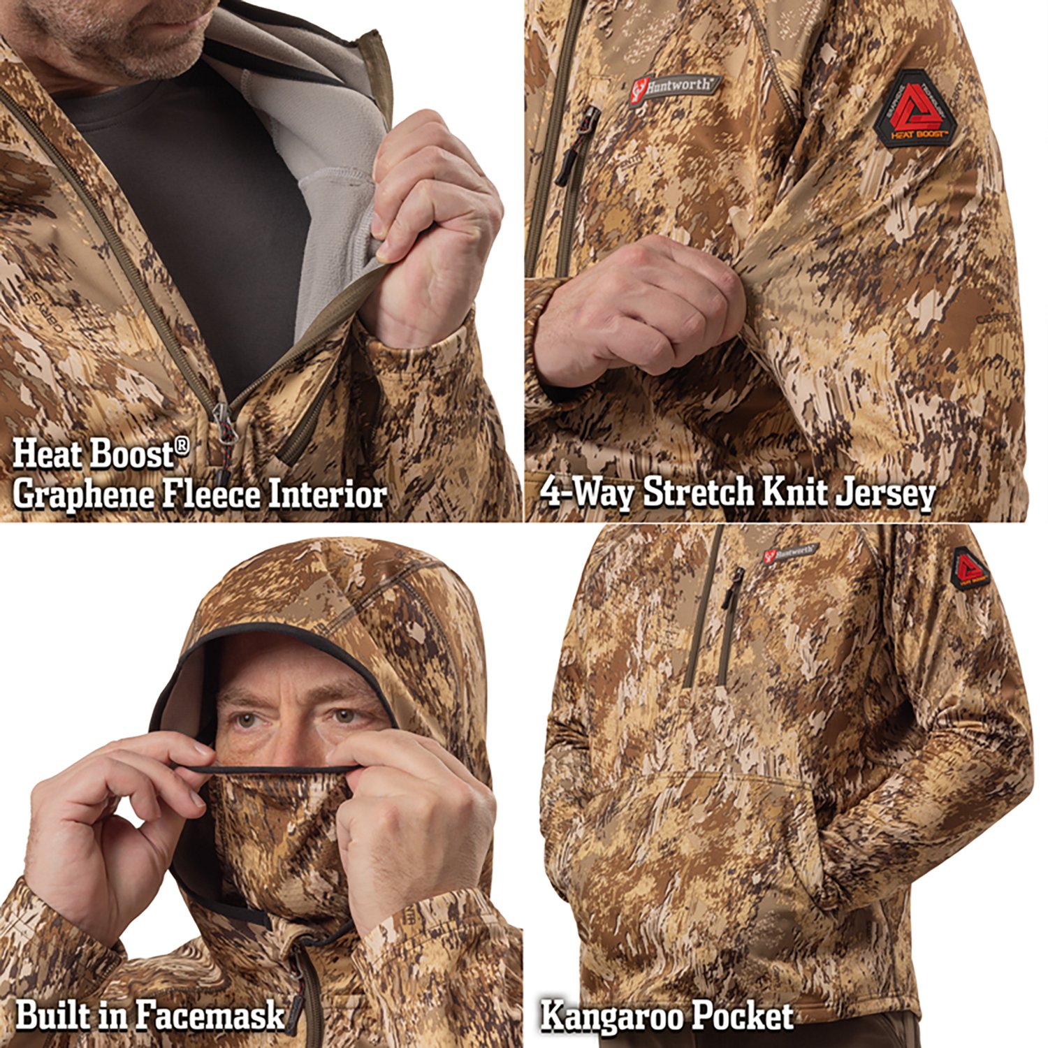 Huntworth Men's Marquette Heat Boost Heavyweight Hunting Hoodie - view number 4