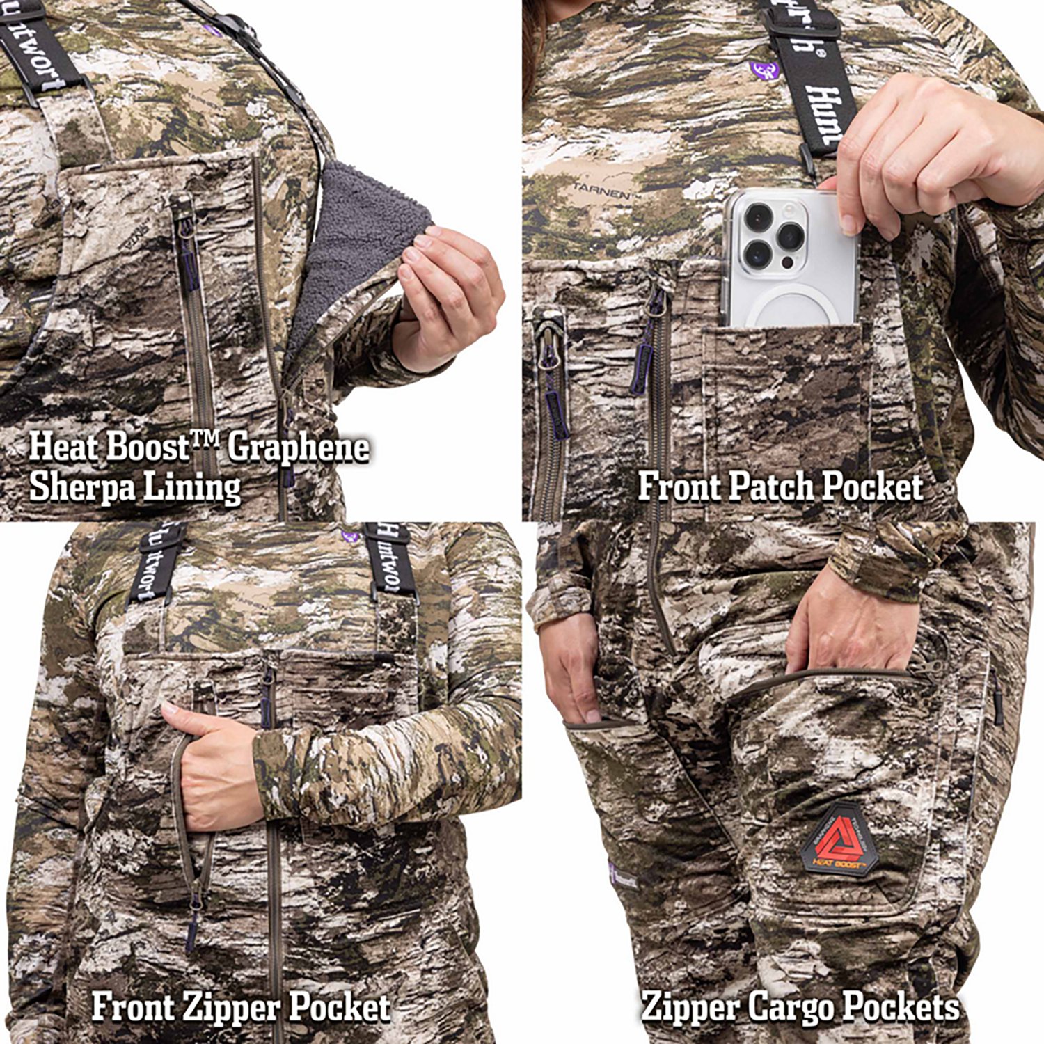 Huntworth Women's Matterhorn Heat Boost Heavyweight Hunting Bib - view number 5