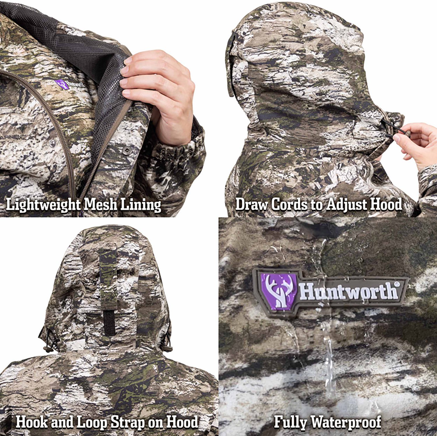 Huntworth Women's Winsted Lightweight Hunting Rain Jacket - view number 6