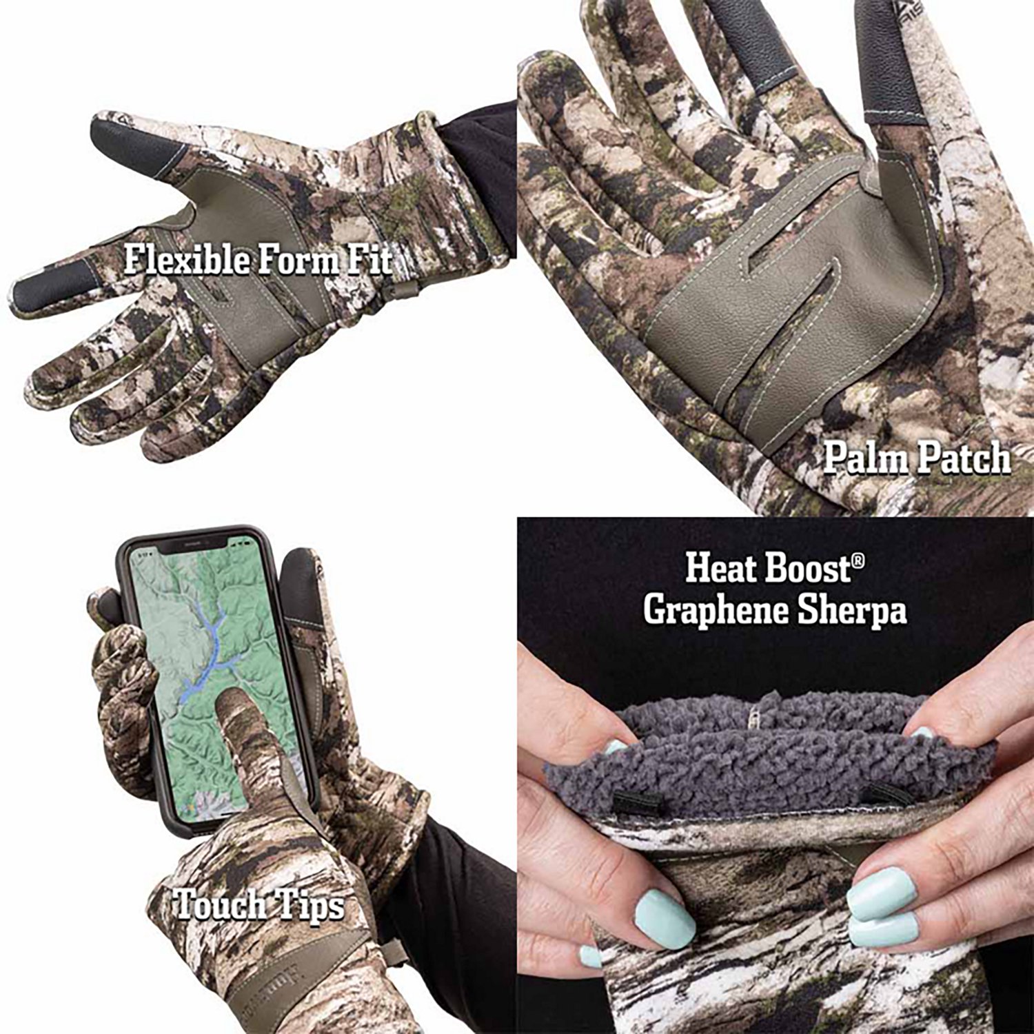 Huntworth Women's Barrow Heat Boost Heavyweight Softshell Hunting Gloves - view number 2