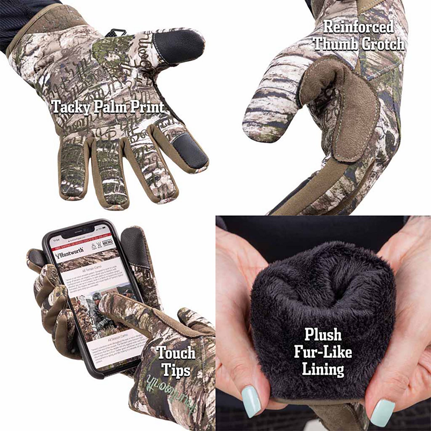 Huntworth Women's Ansted Midweight Hunting Gloves - view number 3