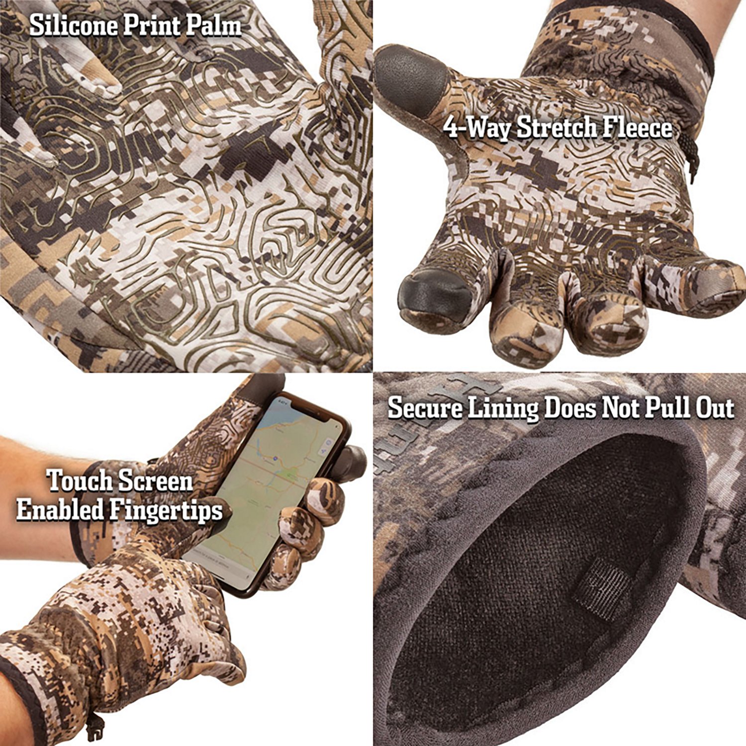 Huntworth Men's Macomb Midweight Waterproof Hunting Gloves - view number 2