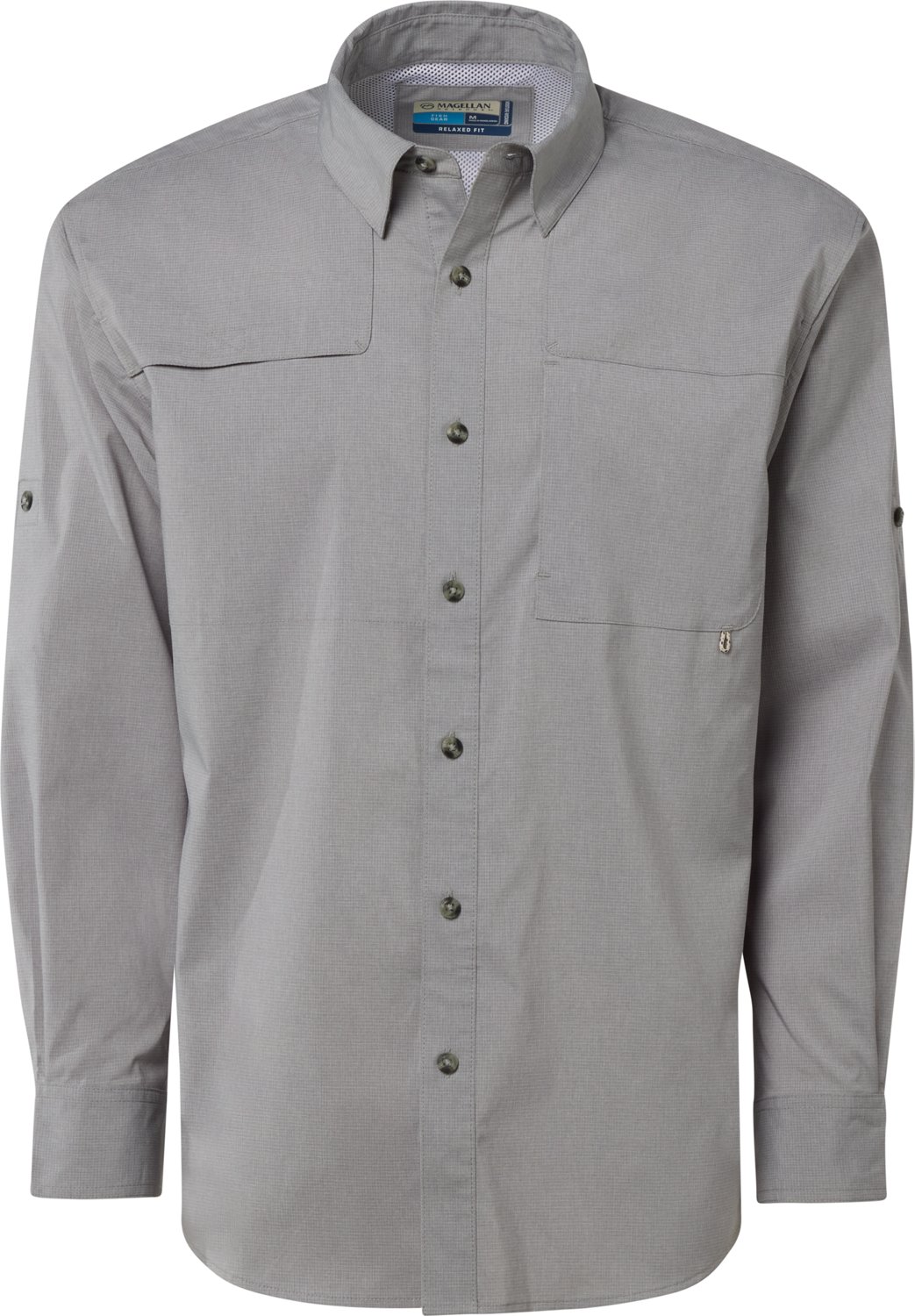 Magellan Outdoors Men's Pass Ripstop Heather Long Sleeve Fishing T-shirt