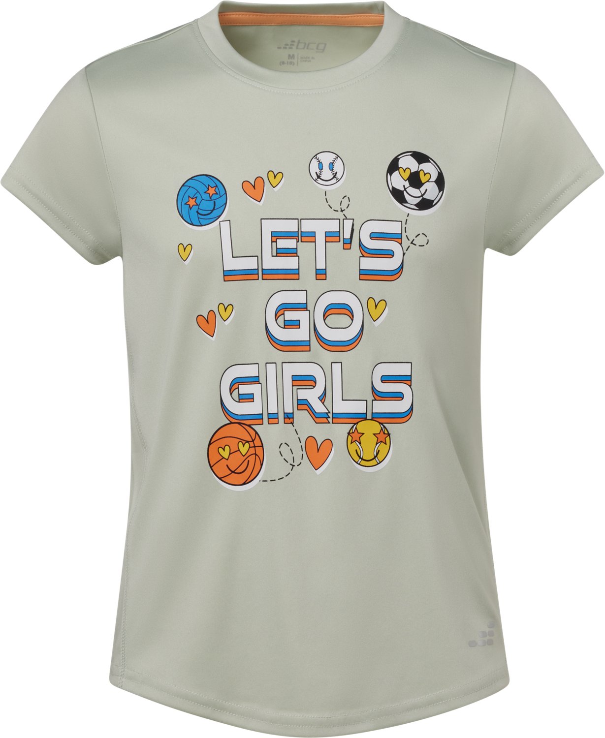 BCG Girls' Turbo Let's Go Girls Graphic Short Sleeve T-Shirt