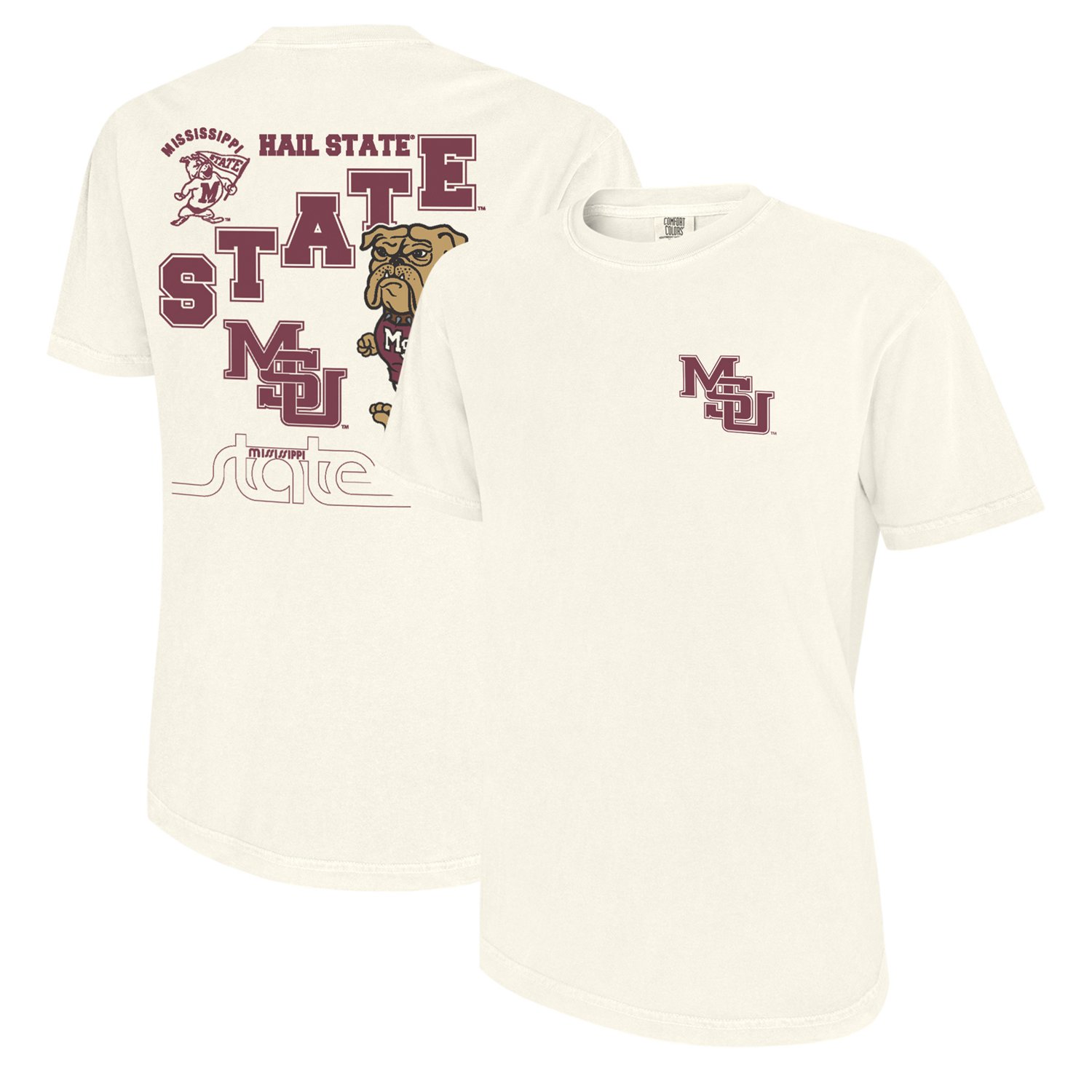 WILDCAT RETRO Men's Mississippi State University Diagonal State Comfort Colors T-shirt - view number 3