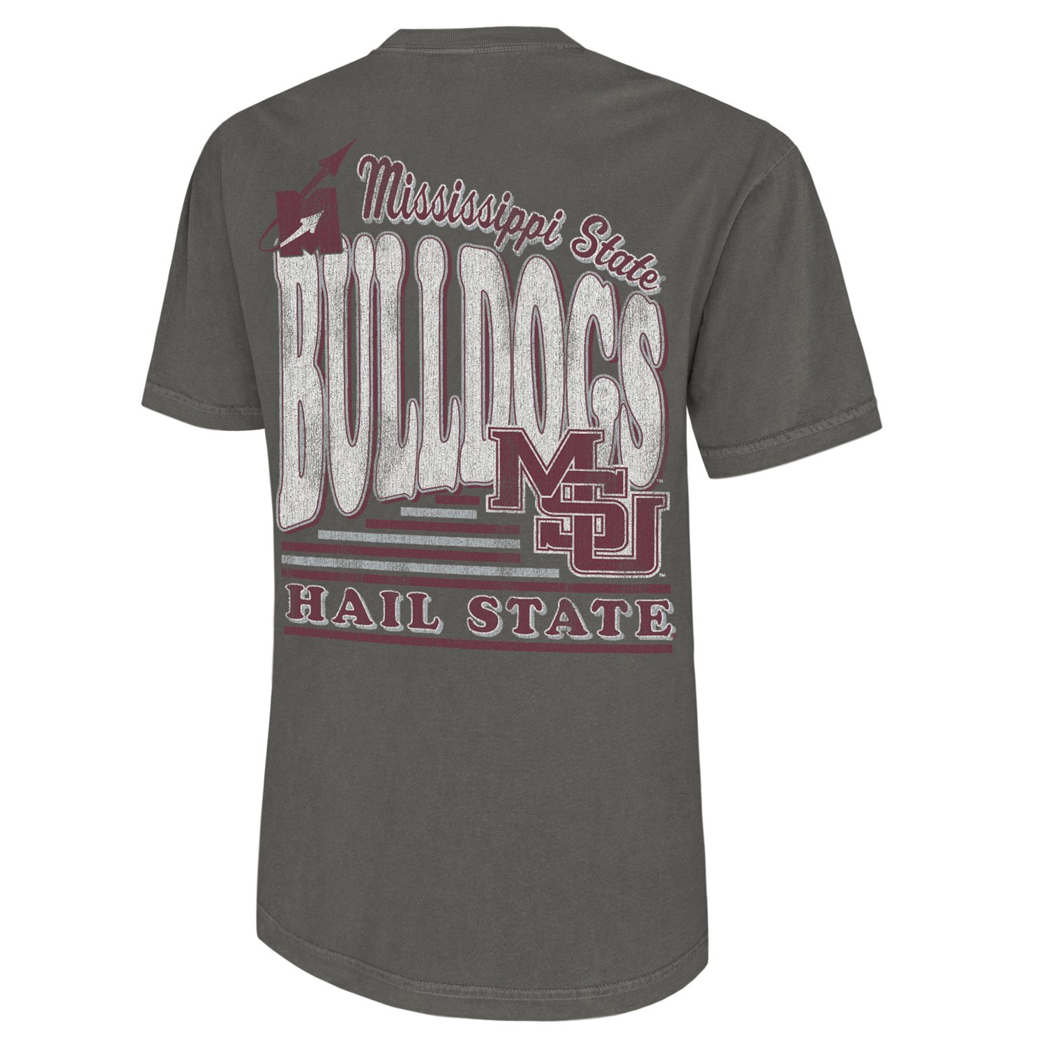 WILDCAT RETRO Men's Mississippi State University Hail State Bubble Letters Comfort Colors T-shirt