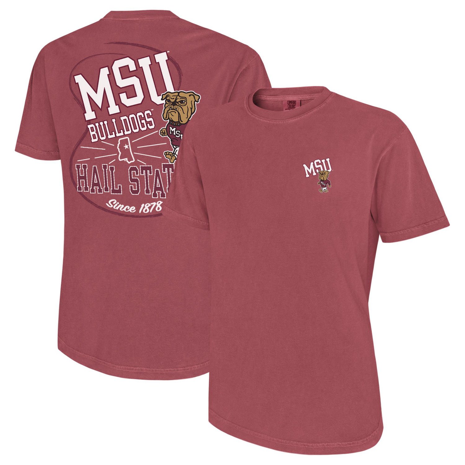 WILDCAT RETRO Men's Mississippi State University Mascot Loop Comfort Colors T-shirt - view number 3