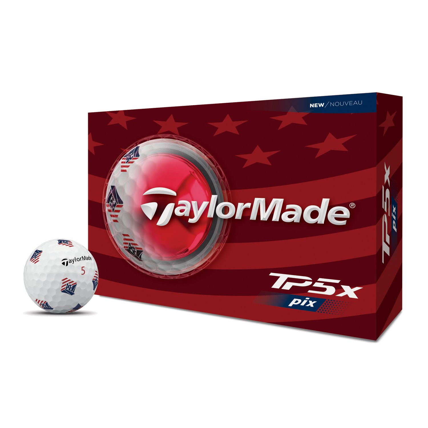 TaylorMade 2026 TP5x PIX USA Golf Balls 12-Pack | Academy