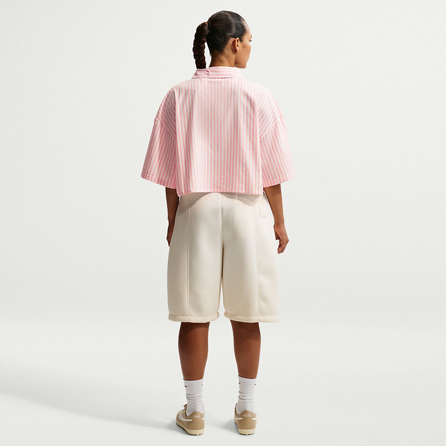 Nike Women's Sportswear Chill Poplin Oversized Striped Top - view number 2