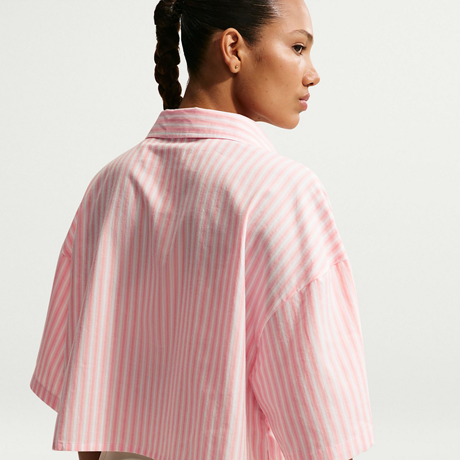 Nike Women's Sportswear Chill Poplin Oversized Striped Top - view number 4