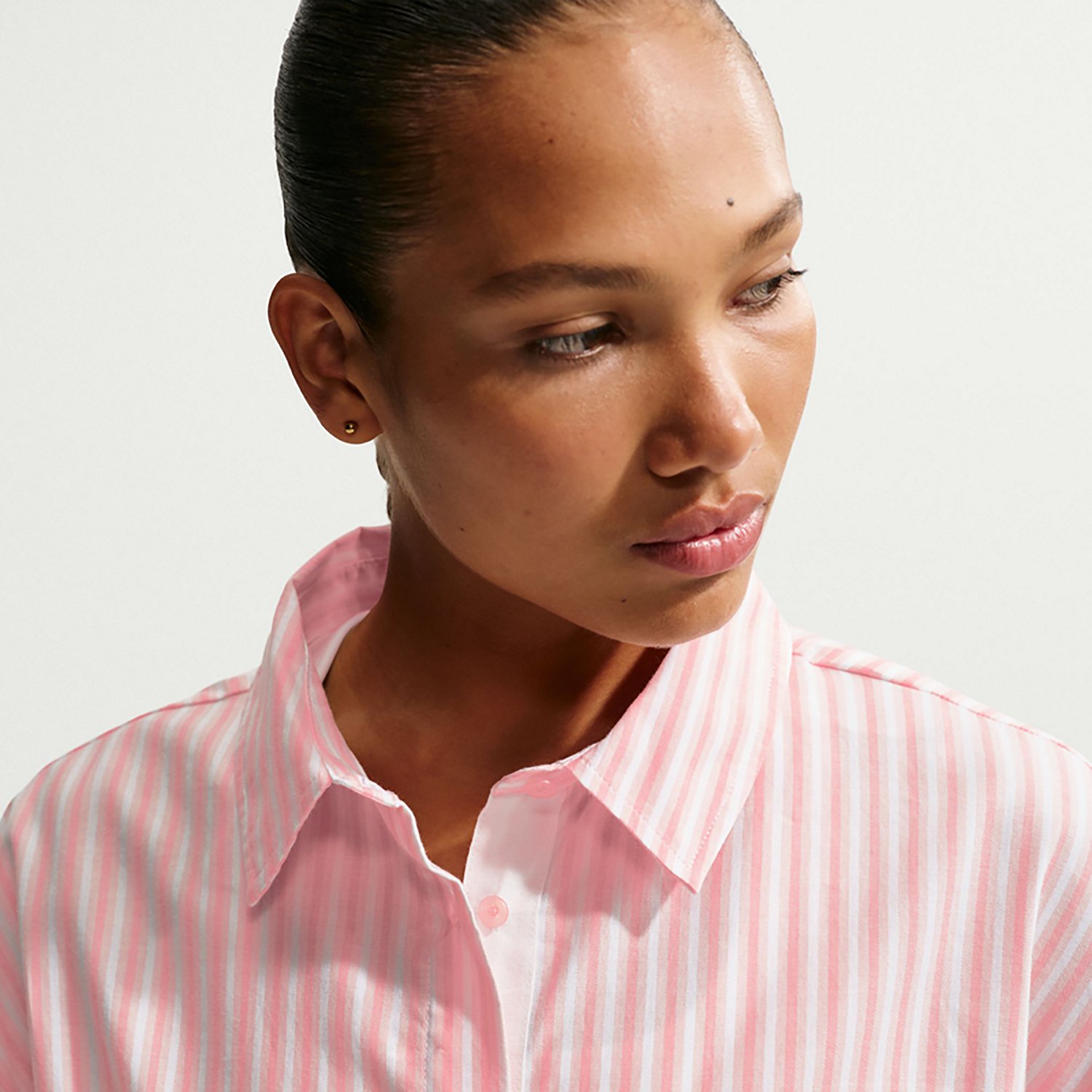 Nike Women's Sportswear Chill Poplin Oversized Striped Top - view number 5