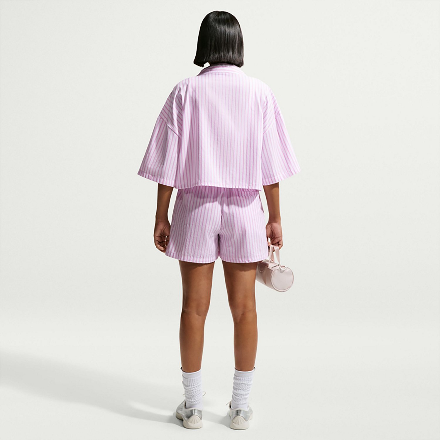 Nike Women's Sportswear Chill Poplin Oversized Striped Top - view number 2