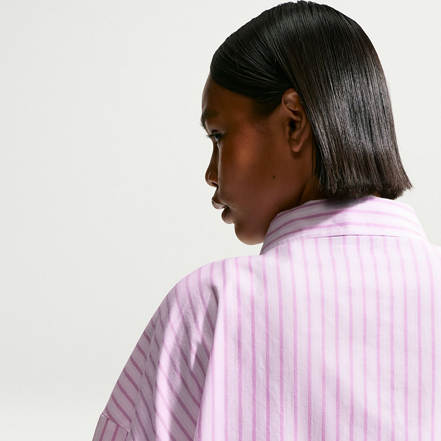 Nike Women's Sportswear Chill Poplin Oversized Striped Top - view number 4
