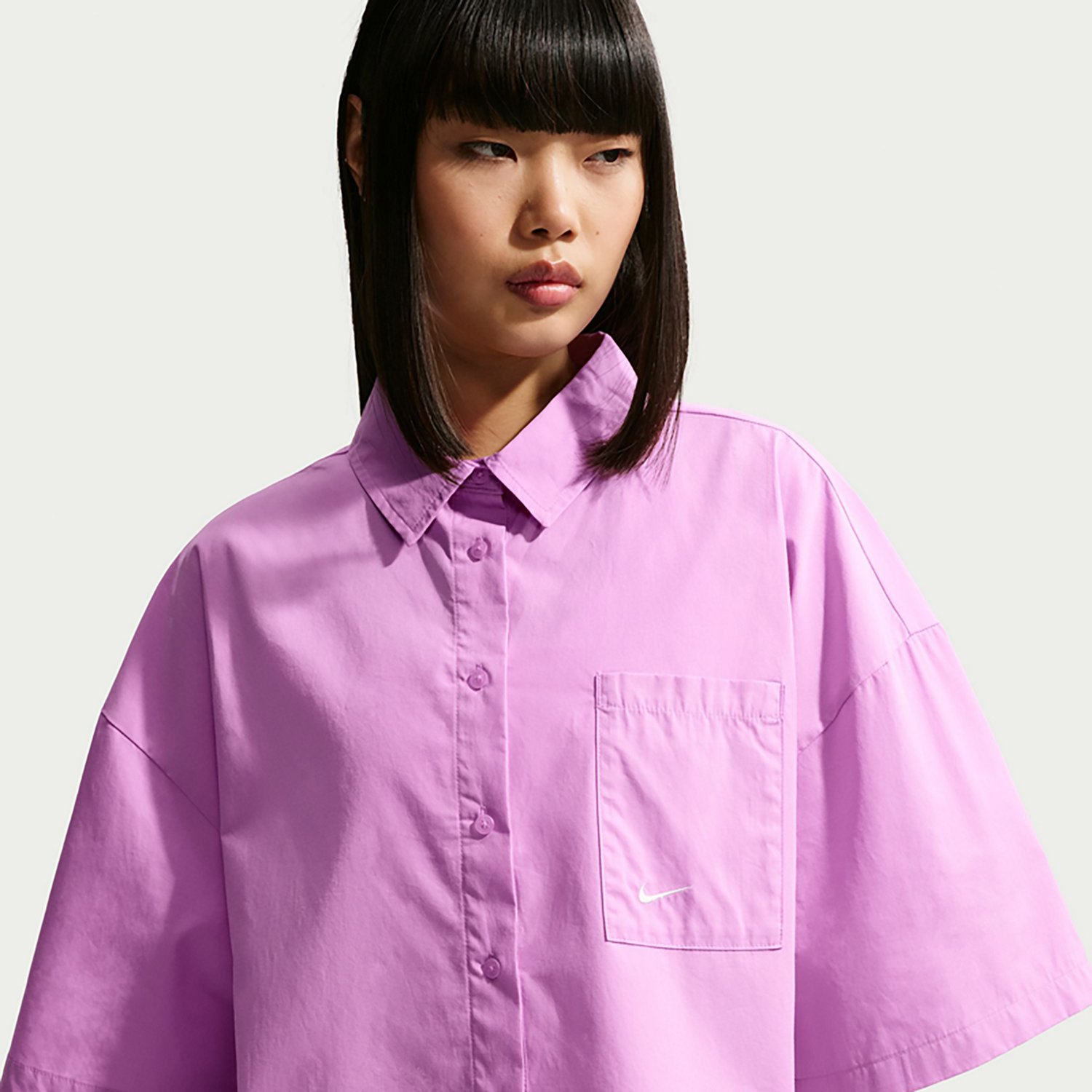 Nike Women's Sportswear Chill Poplin Oversized Top - view number 3