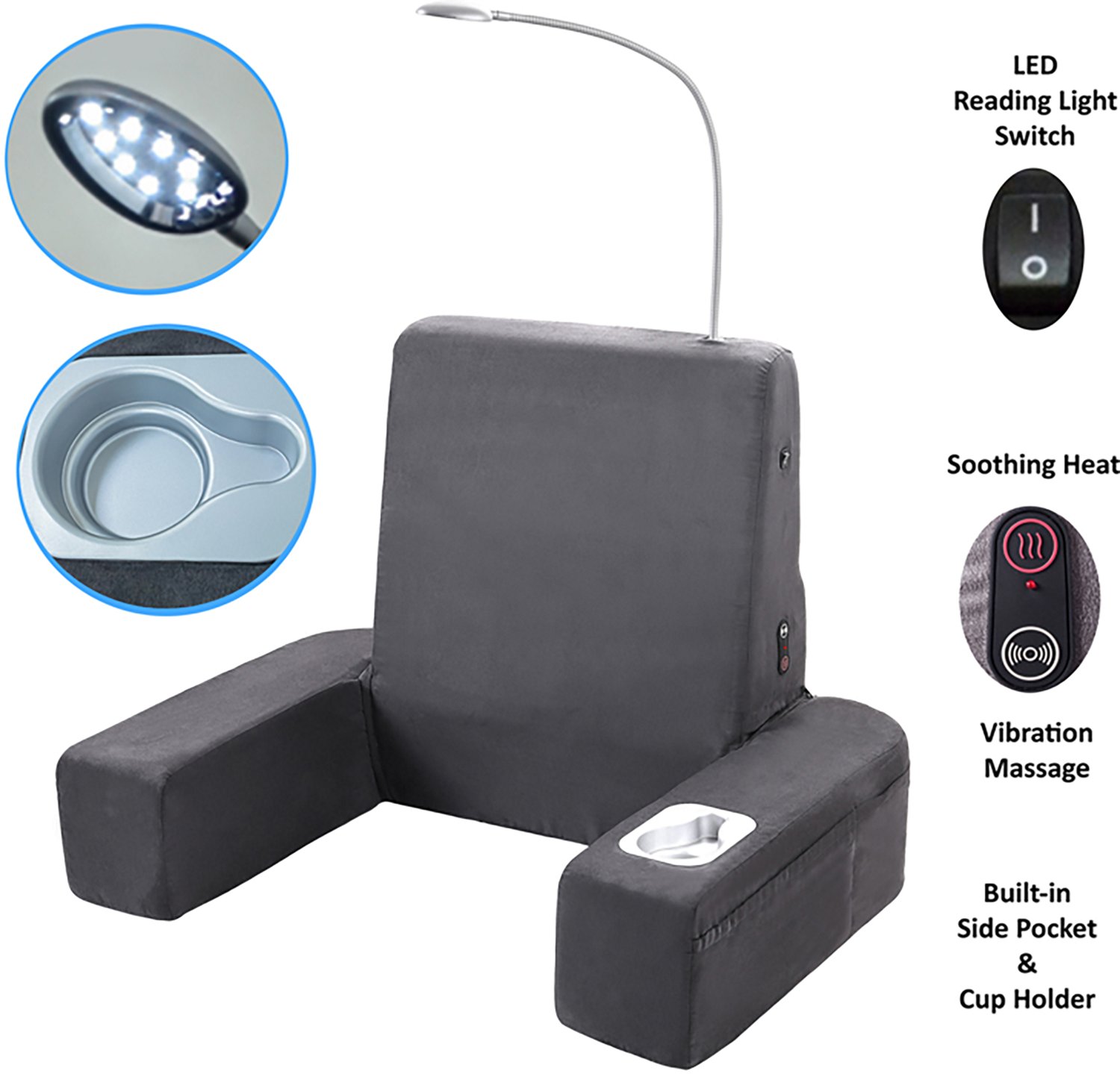 Carepeutic Backrest Bed Lounger with Vibration Massage and Heat - view number 4