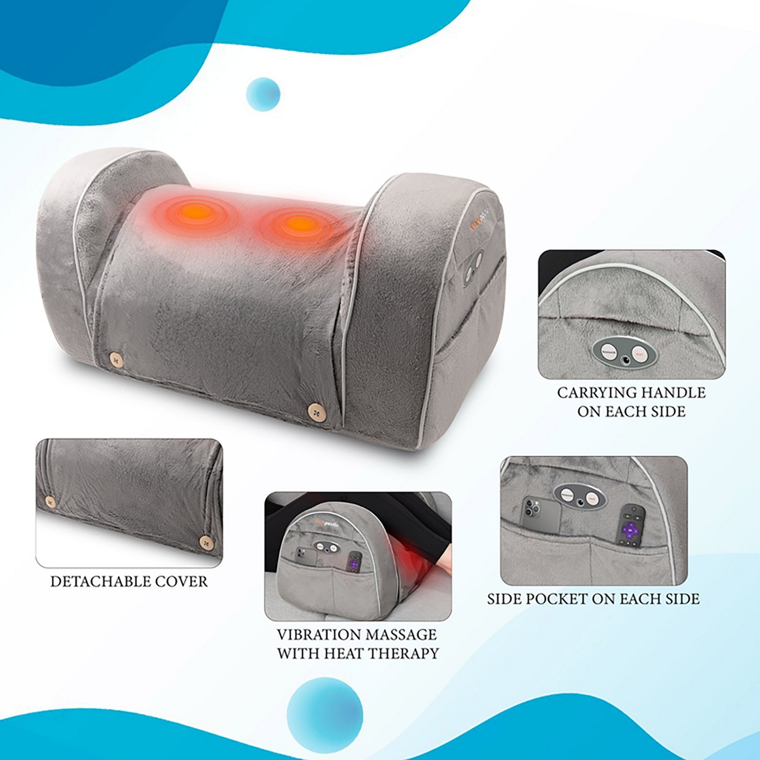 Carepeutic Leg Rest Wedge with Heated Comfort Massage - view number 2