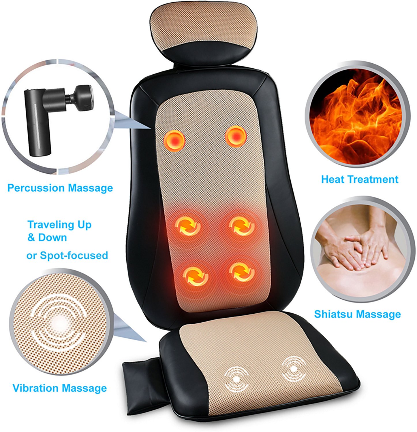 vibrating massage chair cushion COMFIER Vibration Massage Seat Cushion with 8 Massage Nodes & 5 Modes main image 0