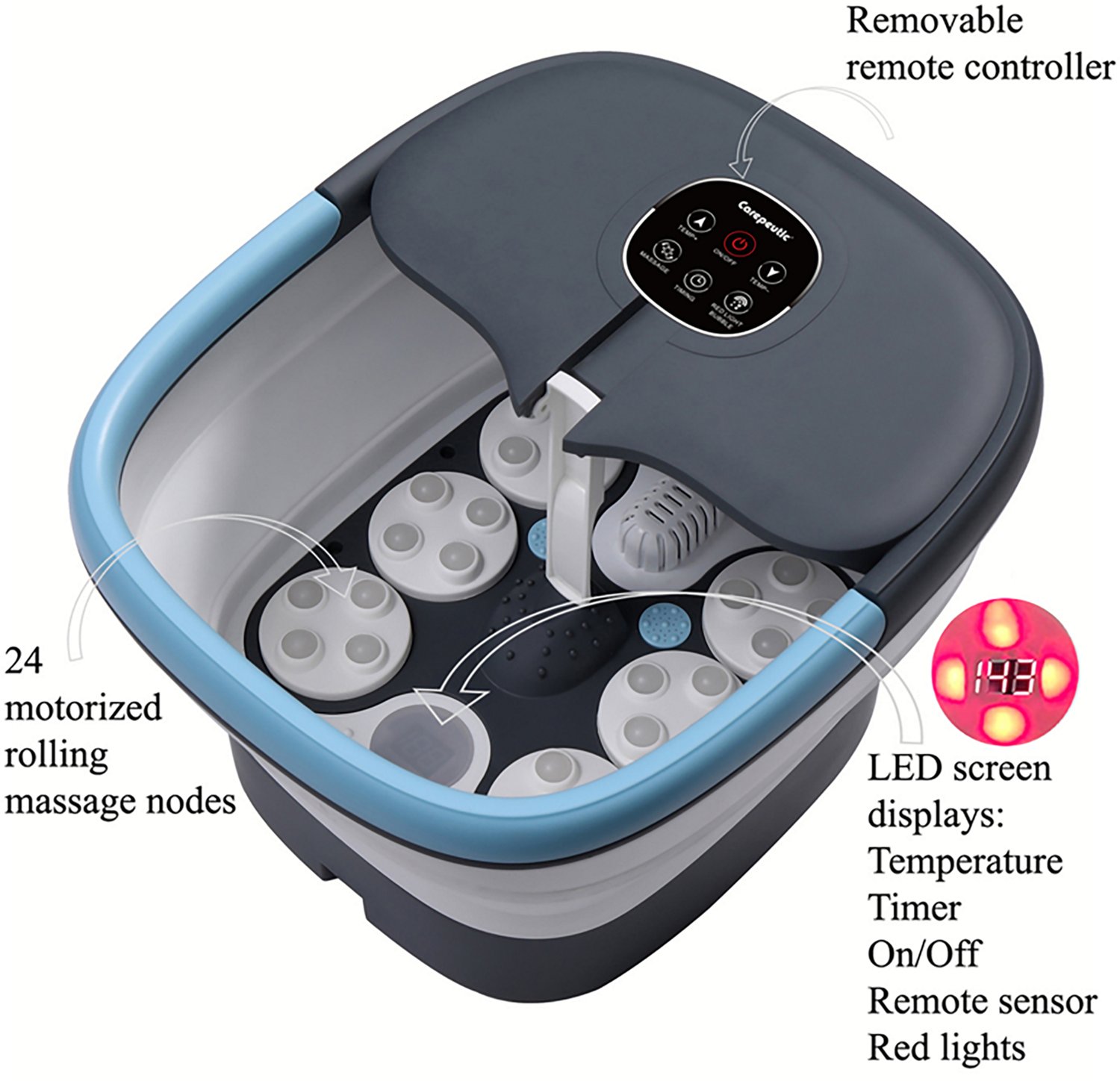 Carepeutic Foldaway Deluxe Foot Spa and Bathing Massager - view number 2