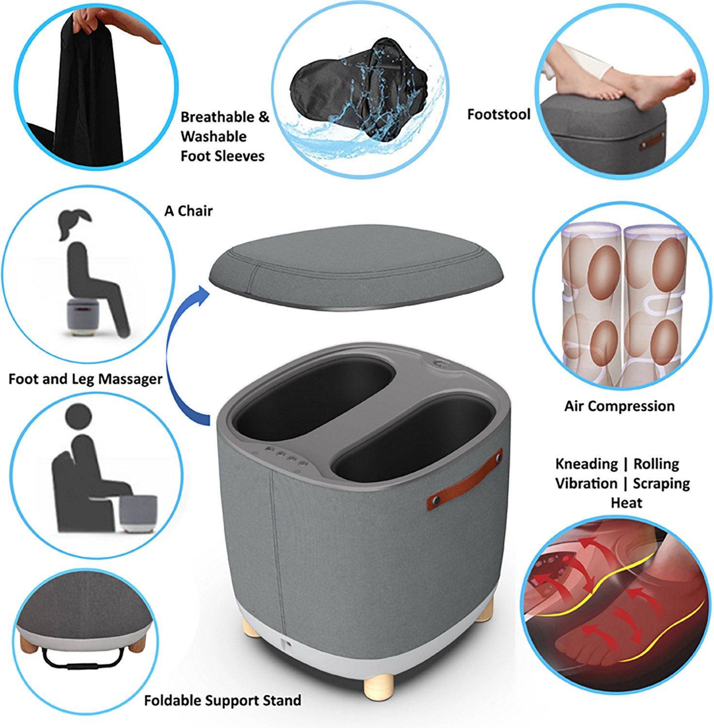 Carepeutic Comfy Home Ottoman Foot and Leg Massager - view number 3