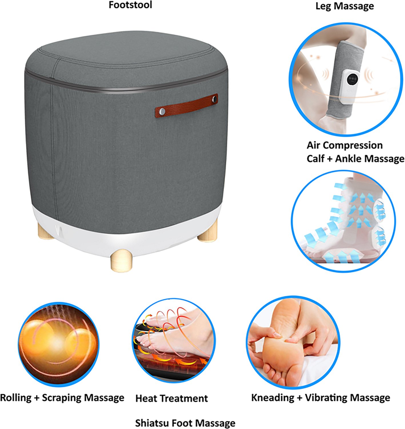 Carepeutic Comfy Home Ottoman Foot and Leg Massager - view number 4
