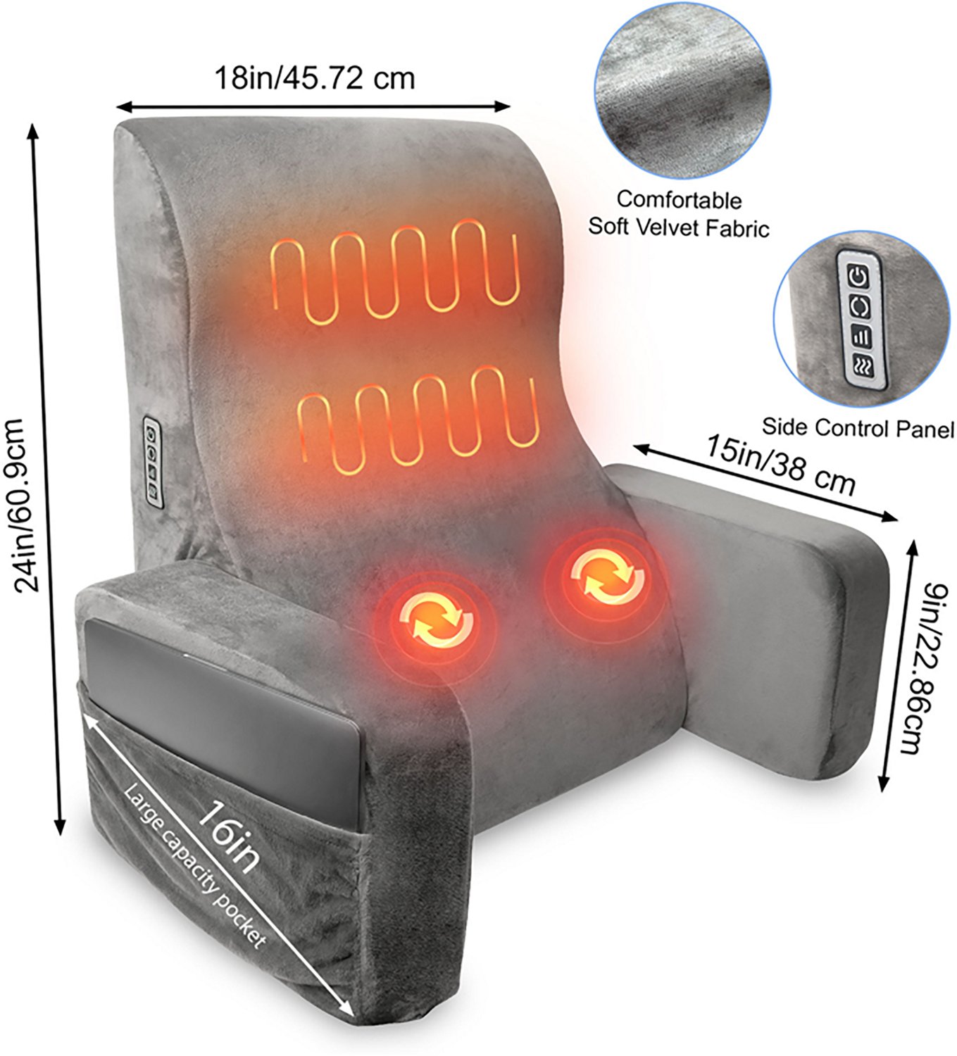 Carepeutic Ergo Comfort Reading Cushion with Vibration Massage and Heat - view number 2