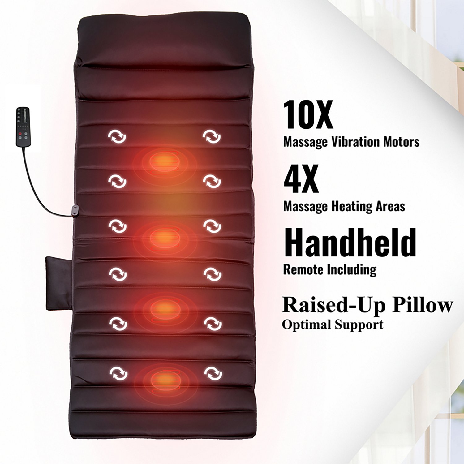 massage vibration mat Amazon.com: Full Body Massage Mat, Vibrating Mattress Pad, Bed Massager Mat,  Massage Mats for Full Body with Detachable Pillow with Heat, Alleviates  Muscle Pain, Improves Circulation and Stress Relief by SITFIT :