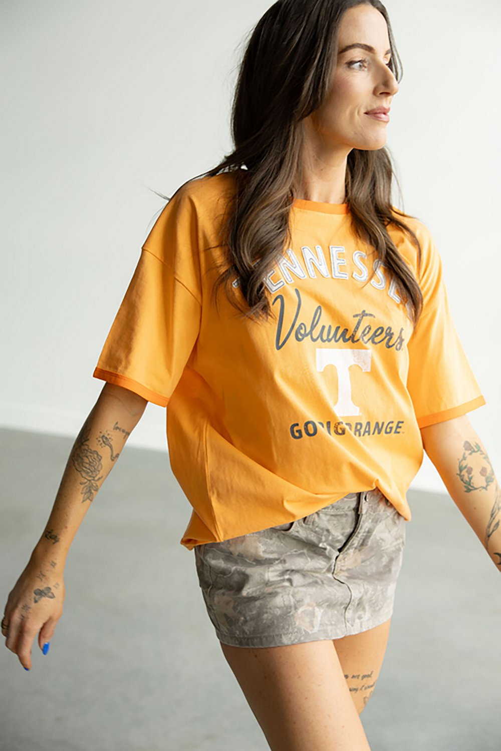 Gameday Social Women's University of Tennessee Stich Ringer Band Graphic T-shirt