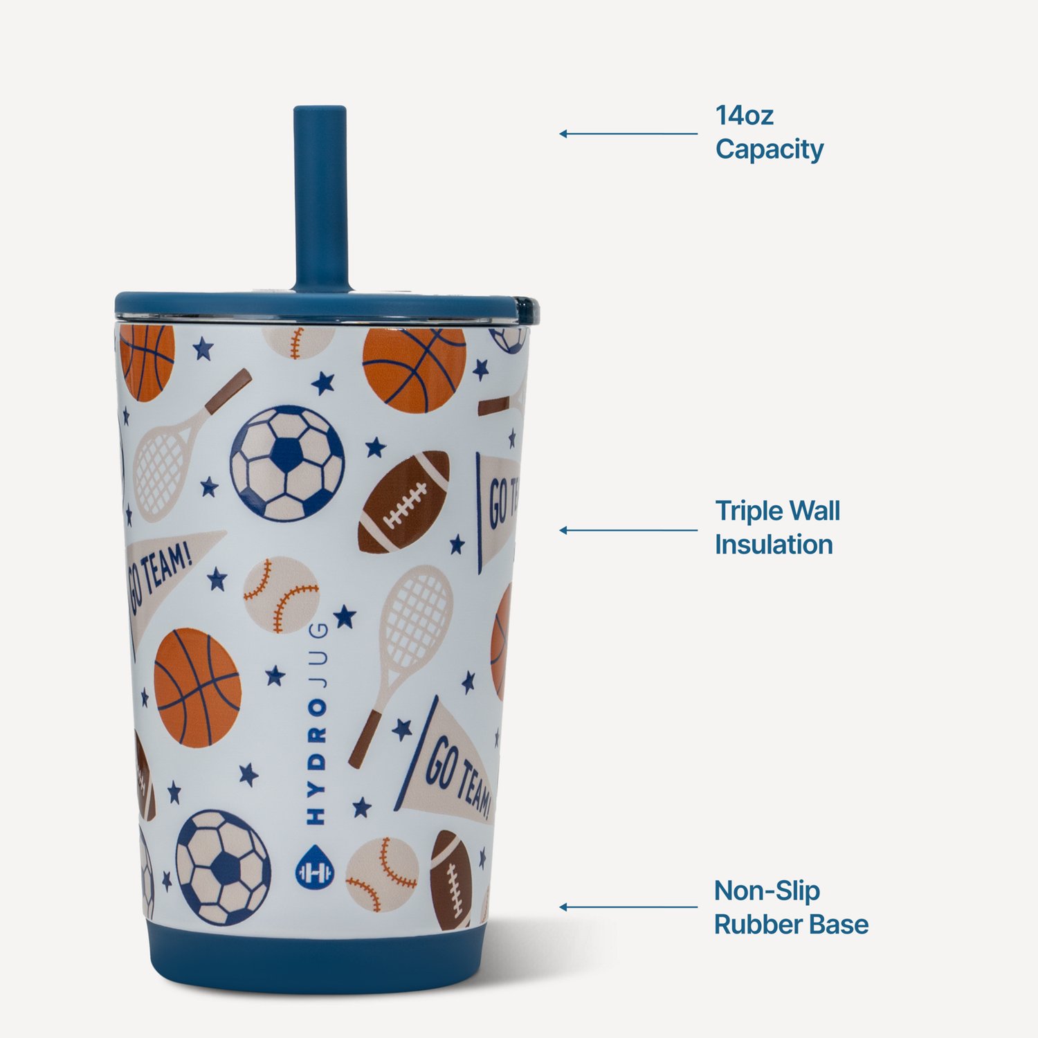 HydroJug 14 oz. Everyday Tumbler with Straw Lid
