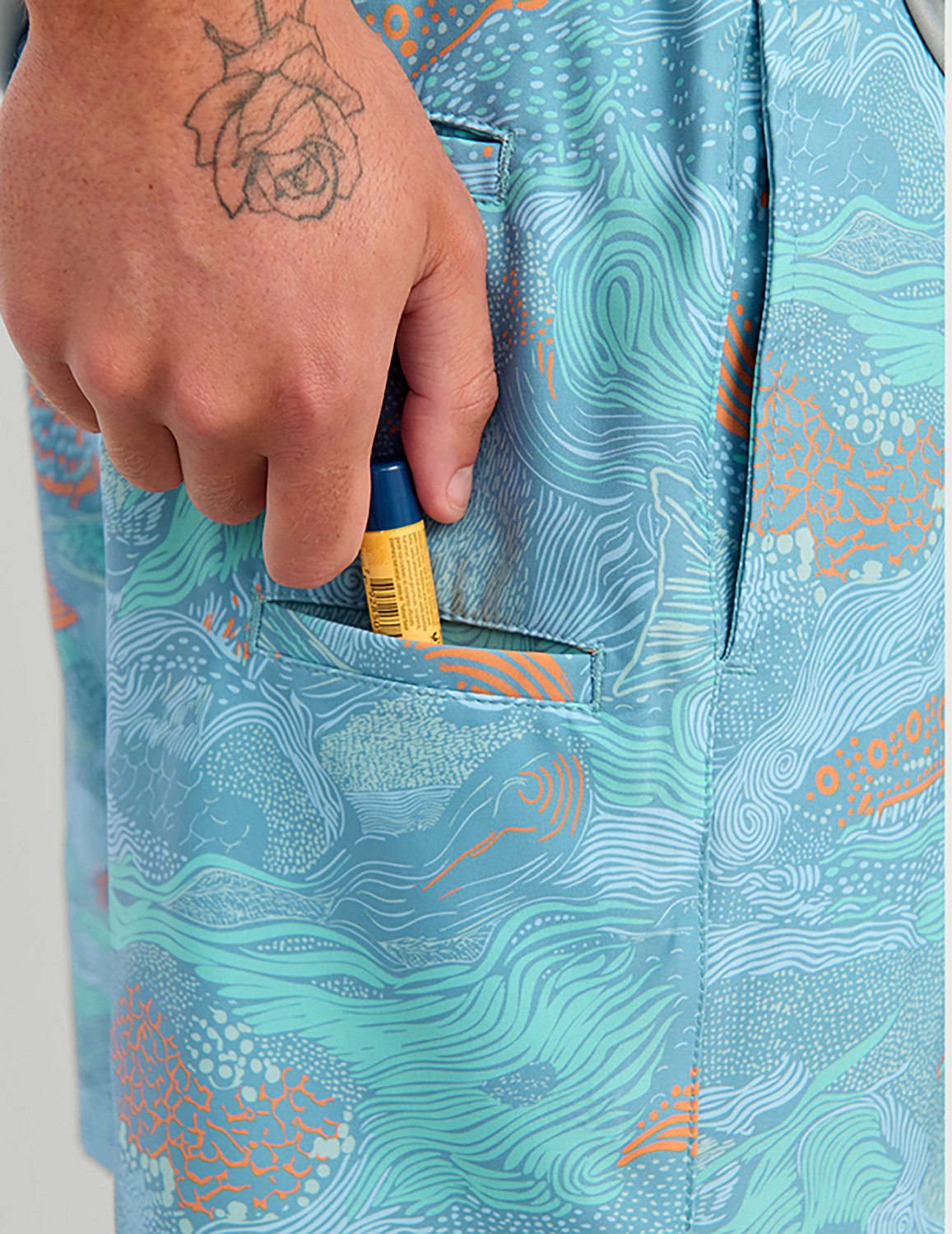 Huk Men's Pursuit Printed Volley Swim Shorts - view number 5