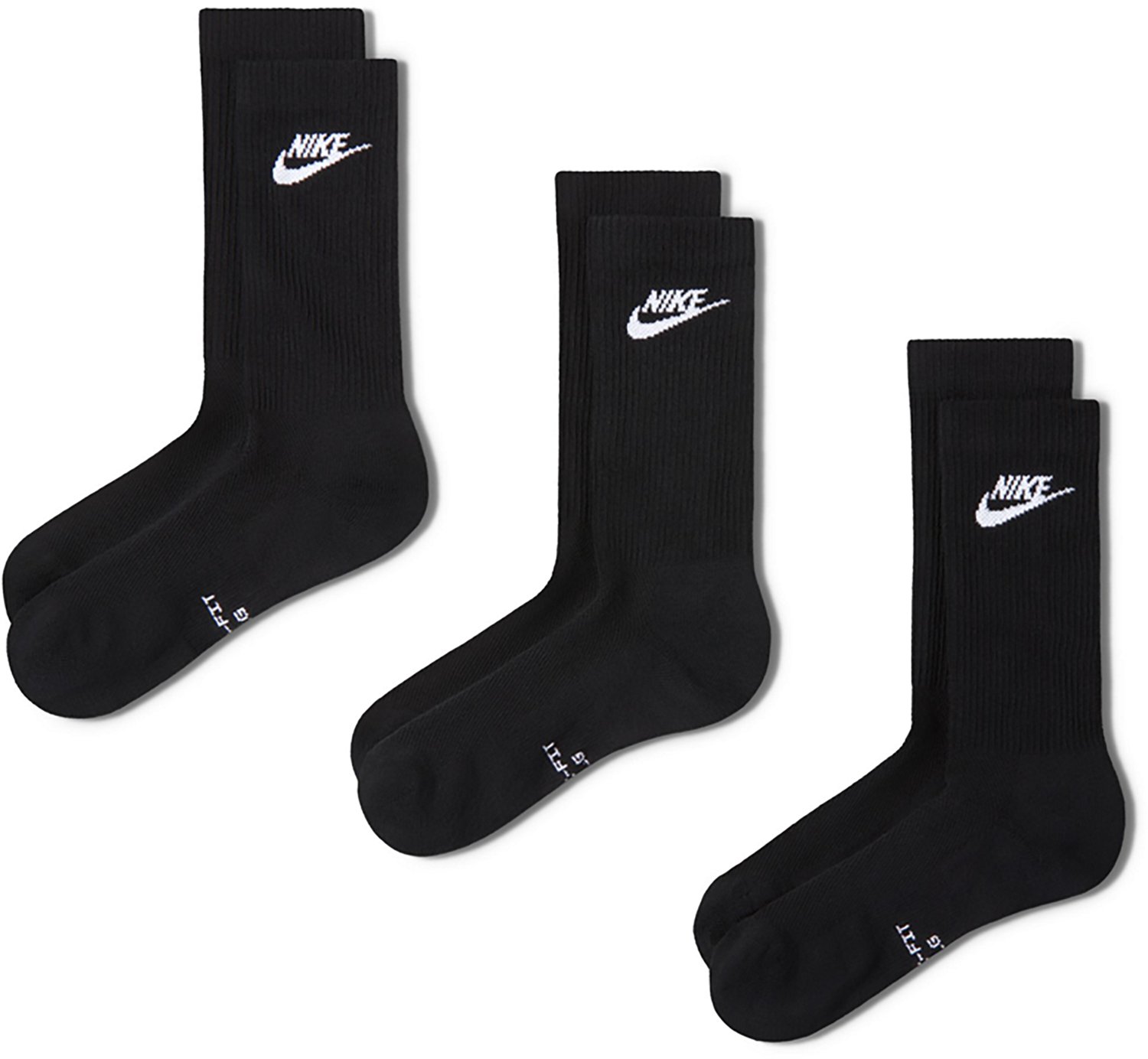 Nike Adult Everyday Elevated Futra Crew Socks 3 Pack - view number 3