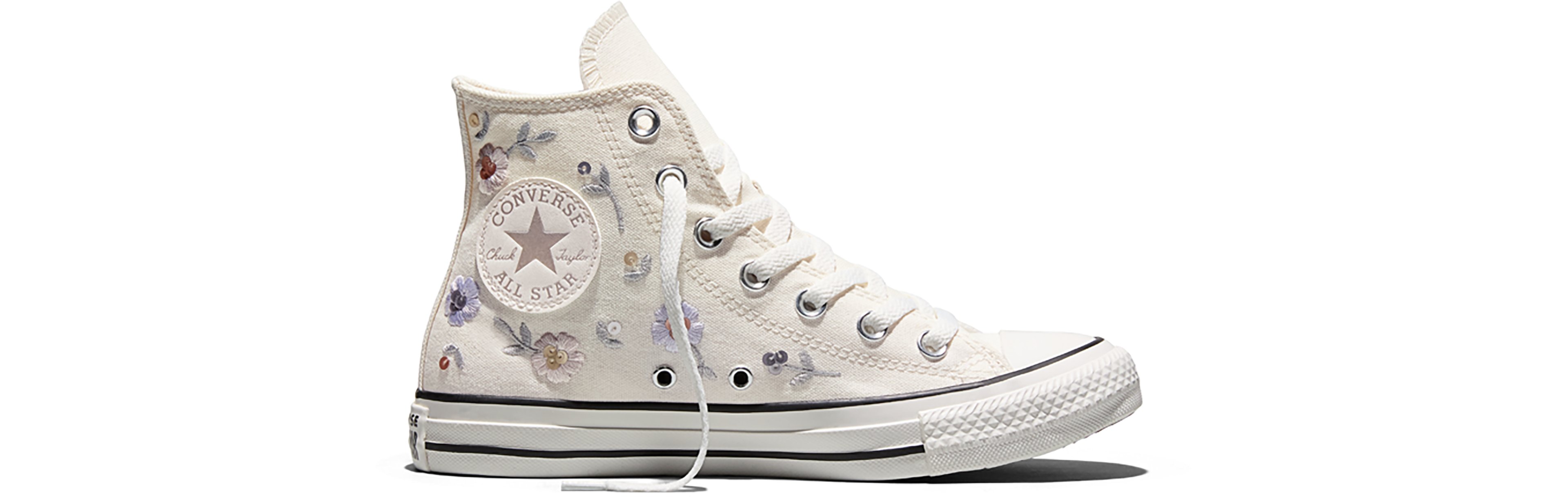 Converse Chuck Taylor All Star Sequined Flowers High Top Shoes