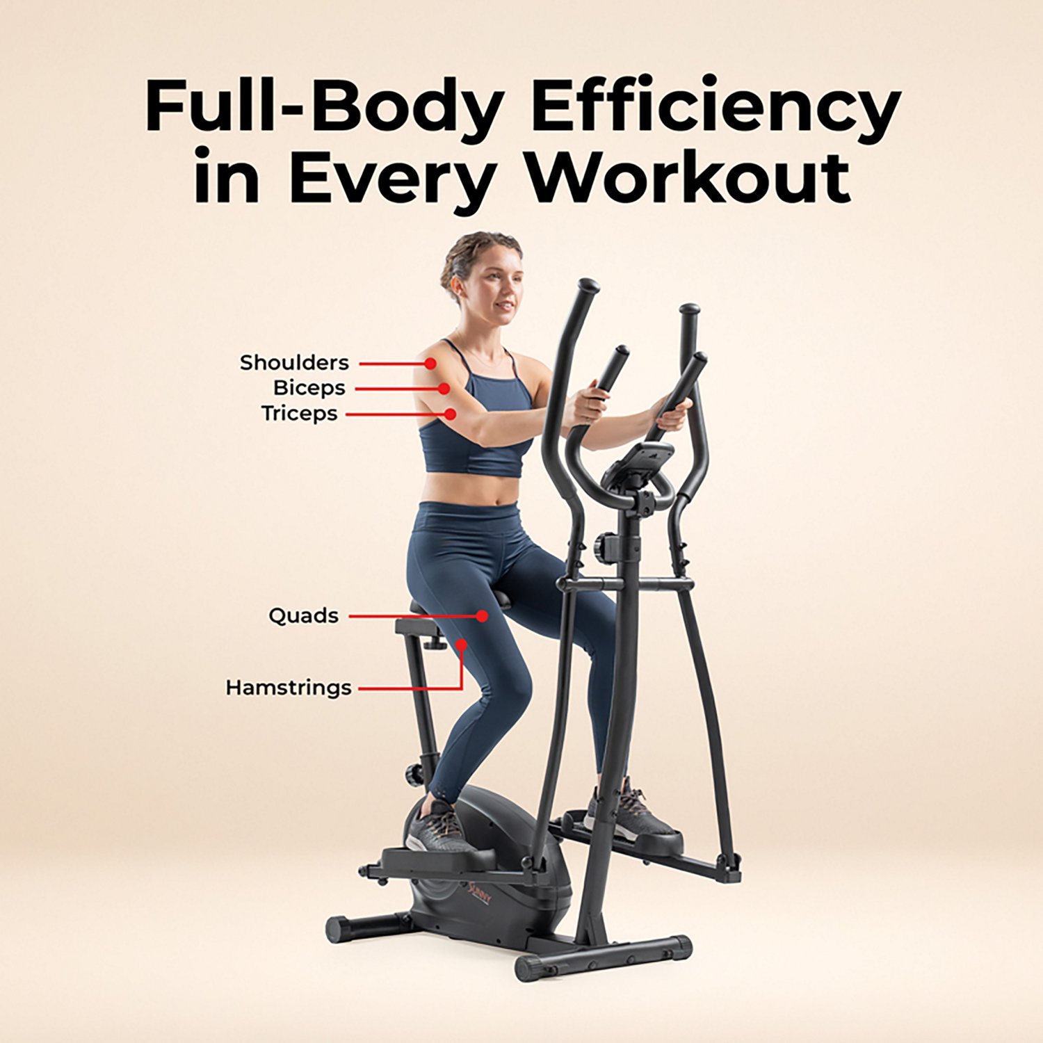 Sunny Health & Fitness Smart Compact 2-in-1 Sit/Stand Elliptical - view number 3