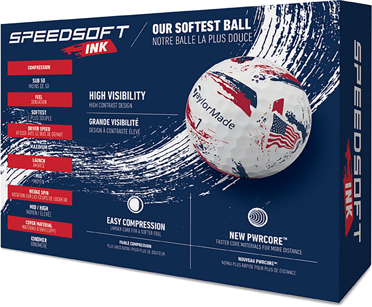 TaylorMade SpeedSoft USA Ink Golf Balls 12-Pack - view number 2
