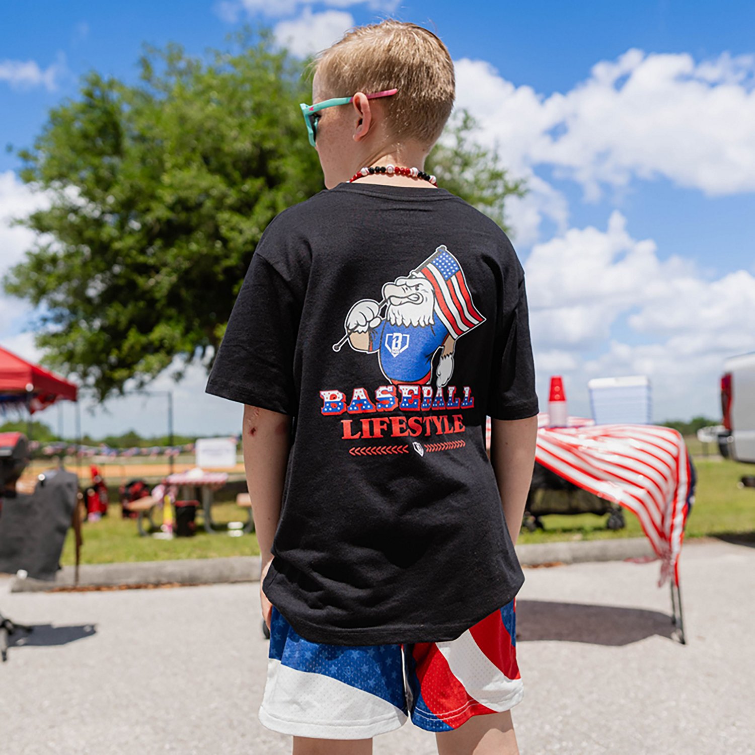 Baseball Lifestyle 101 Kids' Patriot Pitch Shorts 5 in.