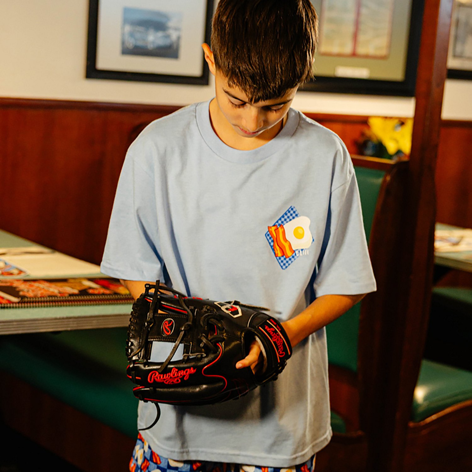 Baseball Lifestyle 101 Boys' American Breakfast T-shirt