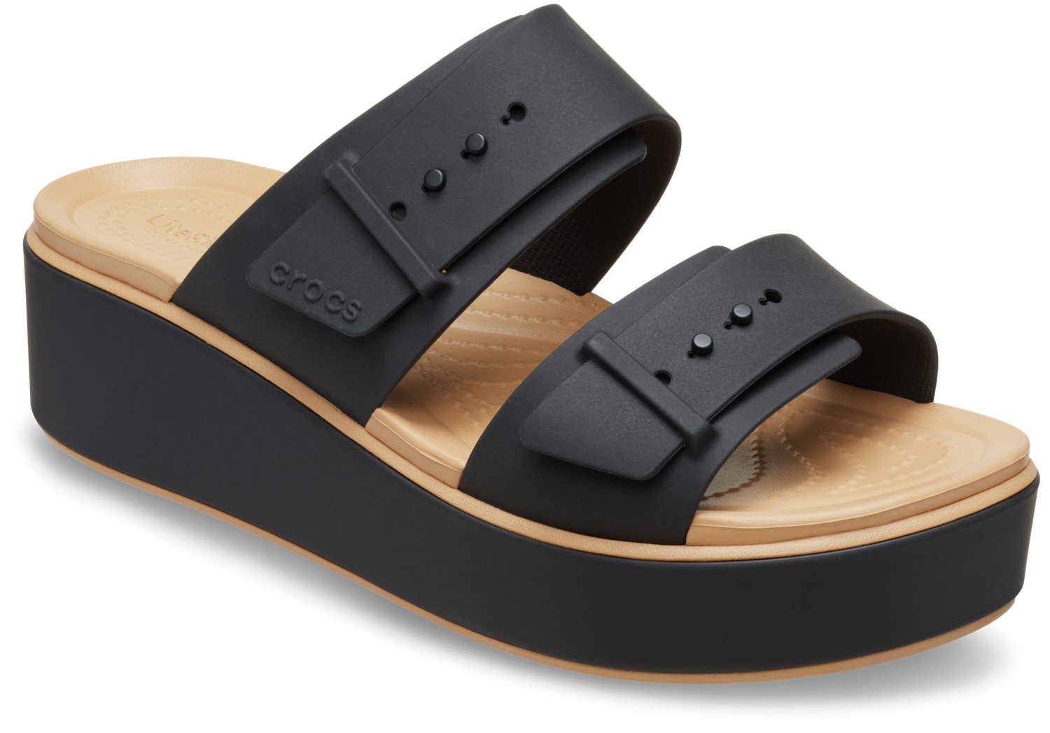 Crocs Women’s Brooklyn Buckle Low Wedge Matte Wrap Sandals - view number 3