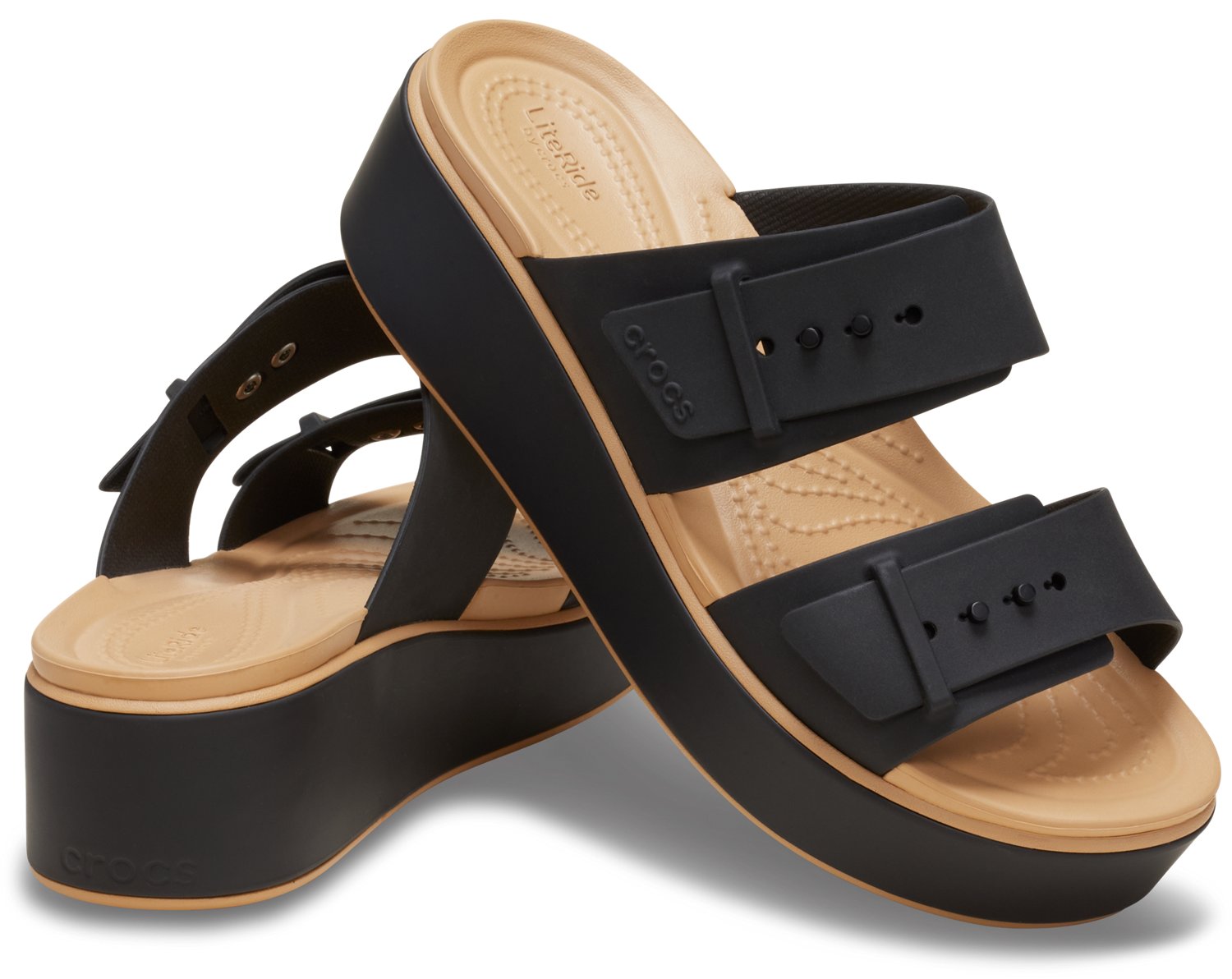 Crocs Women’s Brooklyn Buckle Low Wedge Matte Wrap Sandals - view number 7