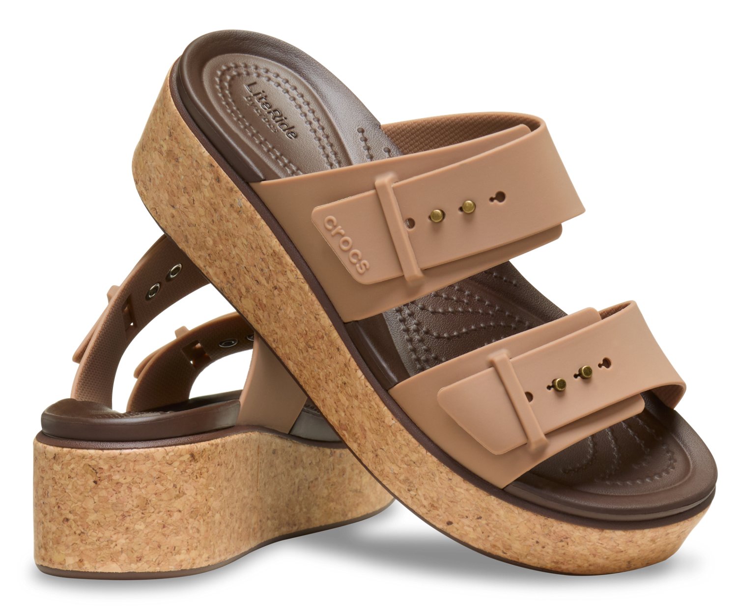 Crocs Women's Brooklyn Cork Buckle Sandals - view number 7