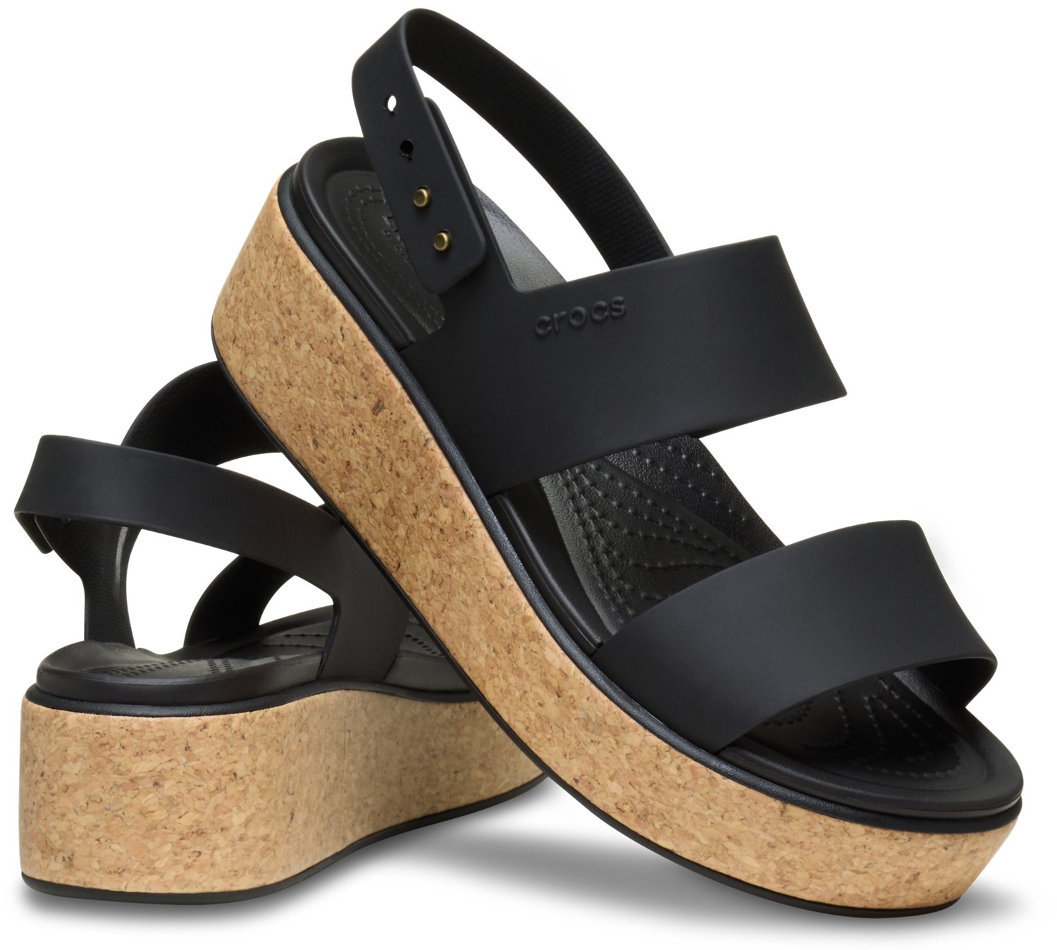 Crocs Women’s Brooklyn Low Wedge Cork Sandals - view number 7