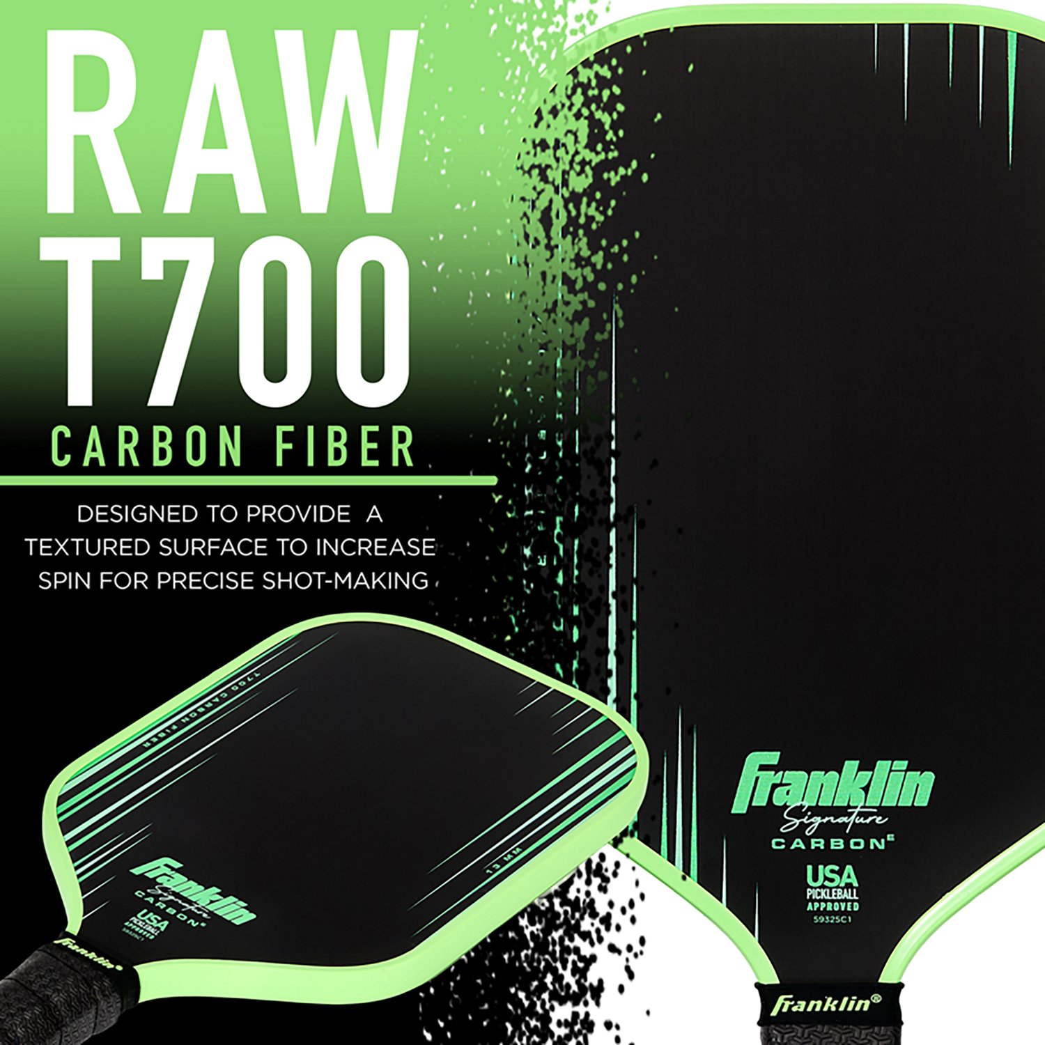 Franklin Sports Signature Carbon Series T700 Elongated 13MM Pickleball Paddle - view number 4