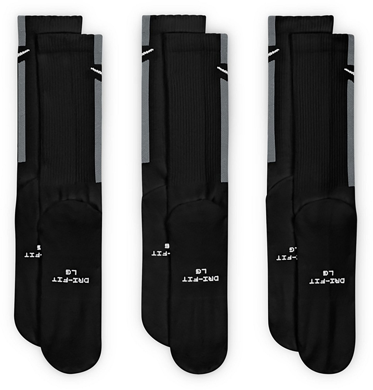 Nike Adult Everyday Elevated Stripe Crew Socks 3 Pack - view number 4